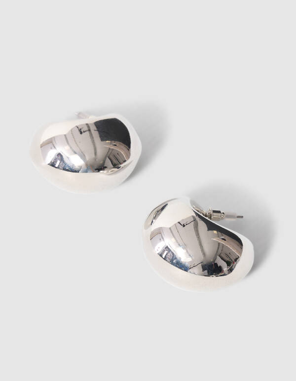 Bulky Big Hoop Oorbellen Zilver SHOEBY ACCESSOIRES