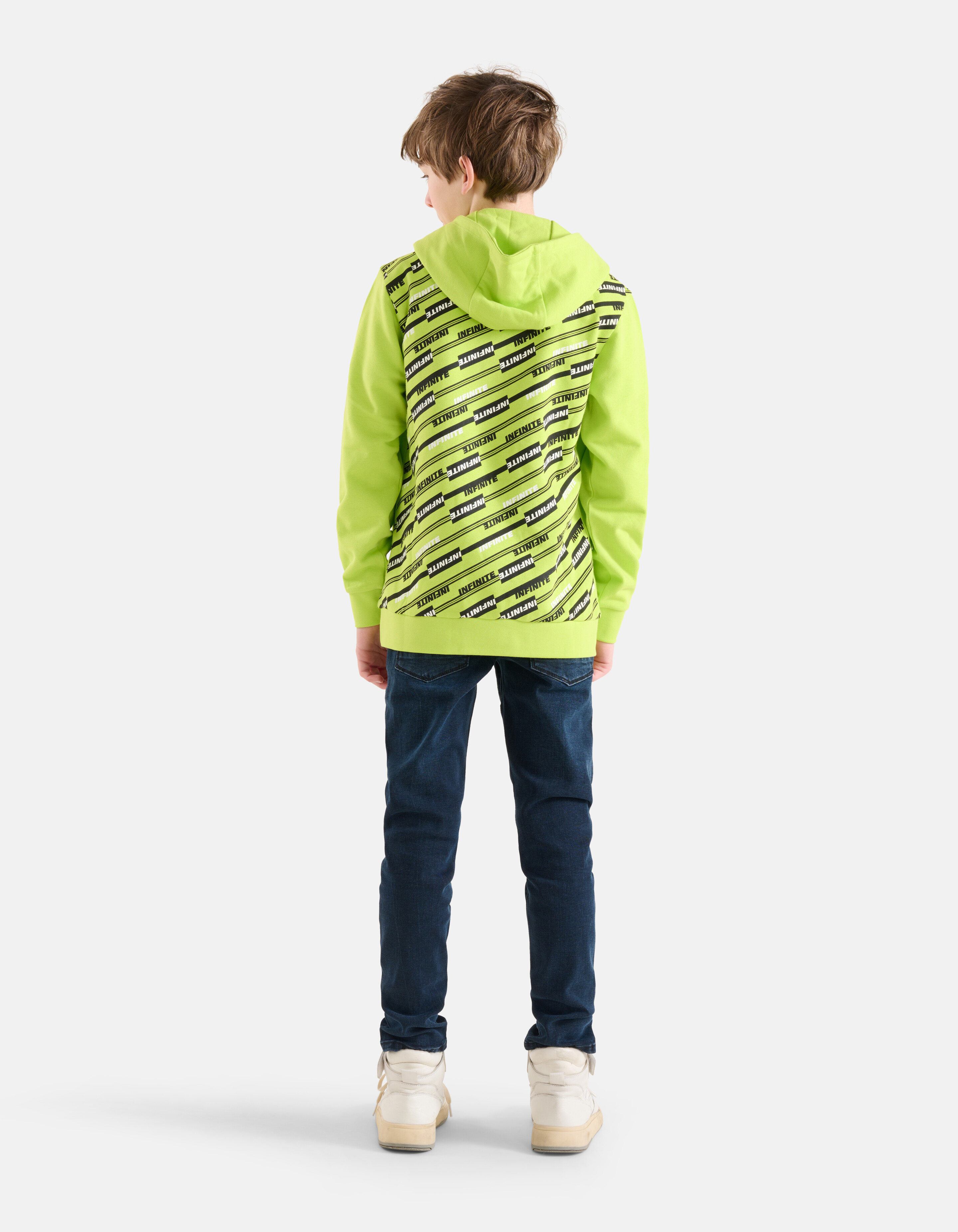 Tekst Hoodie Limoengroen SHOEBY BOYS