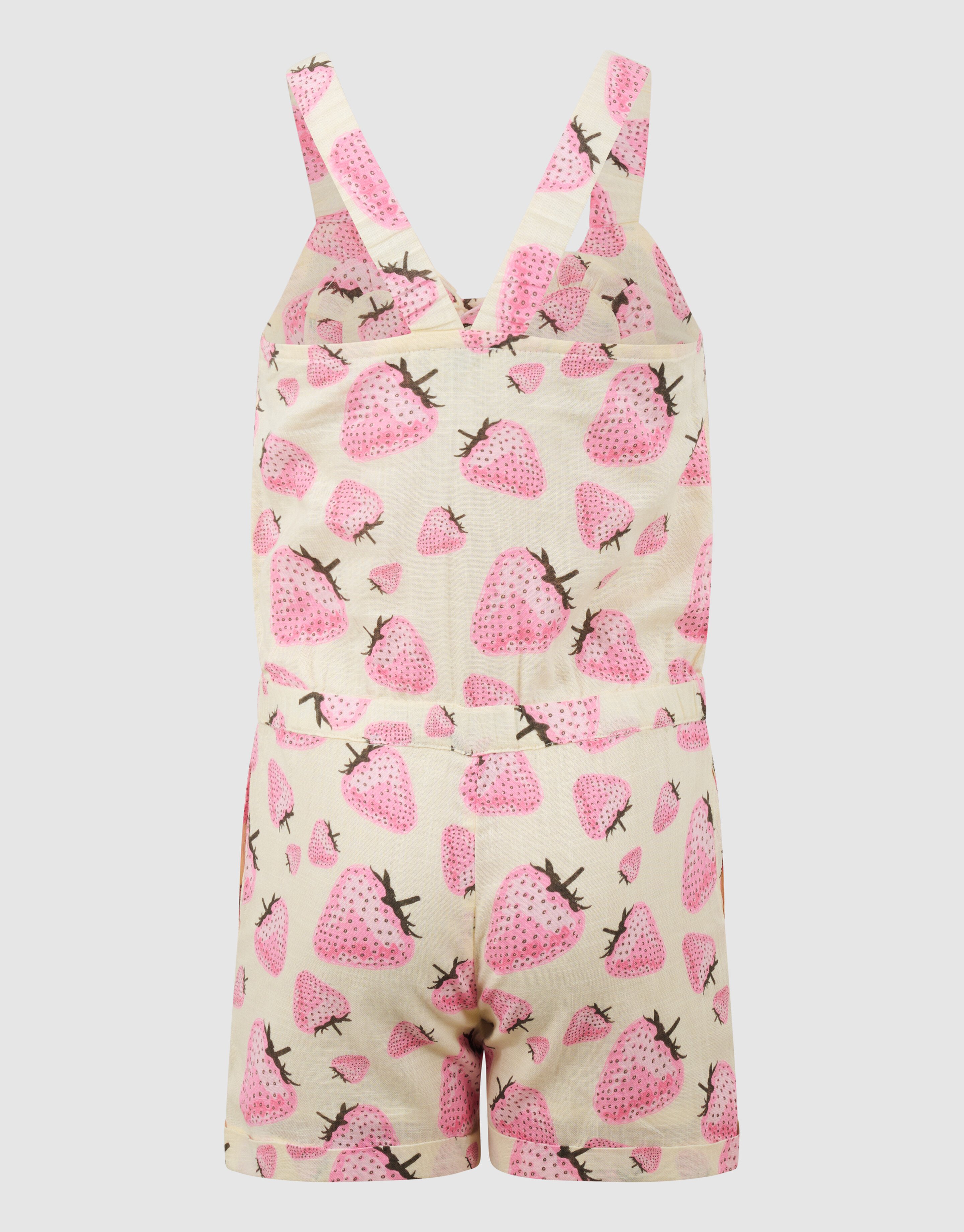 Strawberry Print Jumpshort Gebroken Wit SHOEBY GIRLS