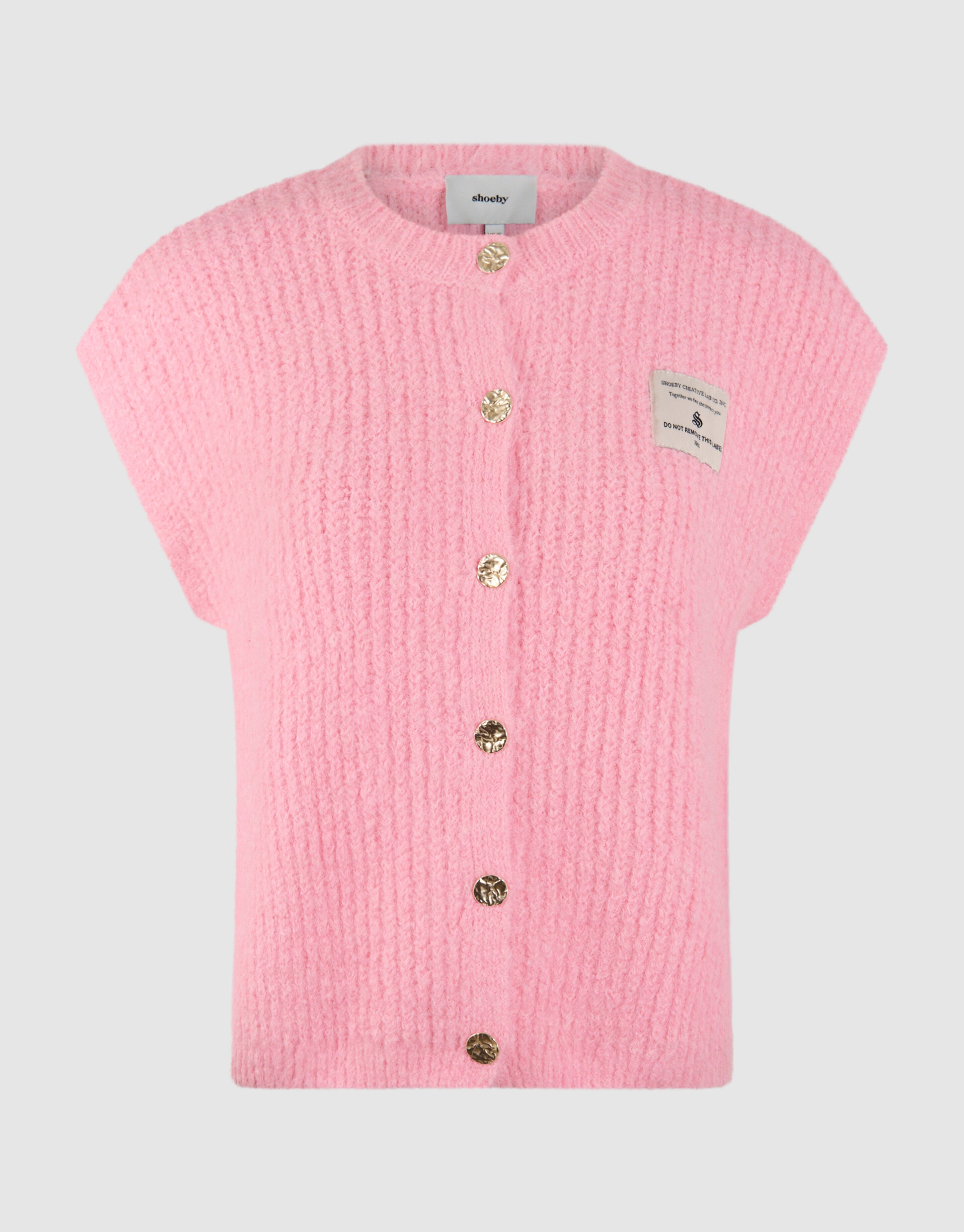 Hairy Button Gilet Roze SHOEBY WOMEN