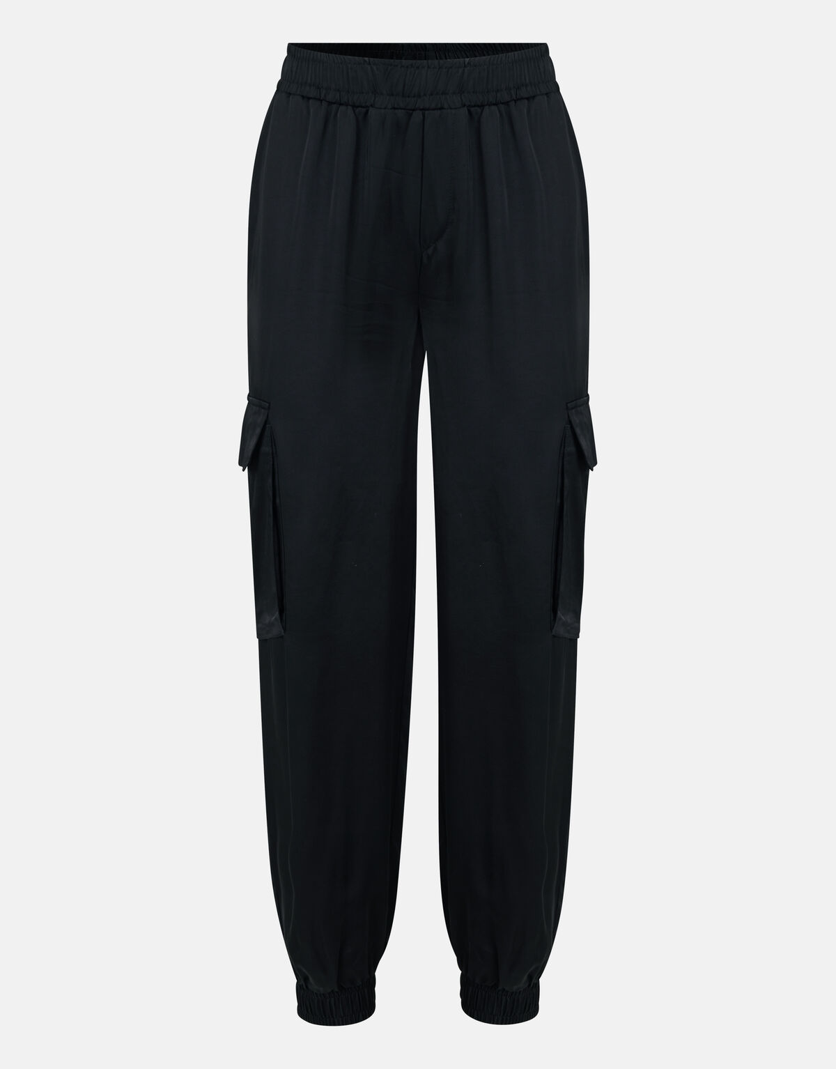 Satijnen Cargo Broek Zwart SHOEBY WOMEN