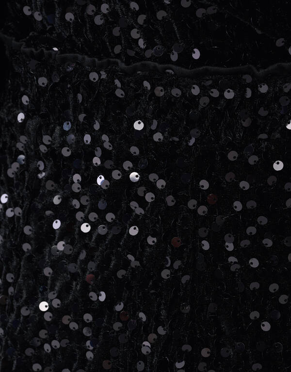 Sequin Mini Rok Zwart SHOEBY GIRLS