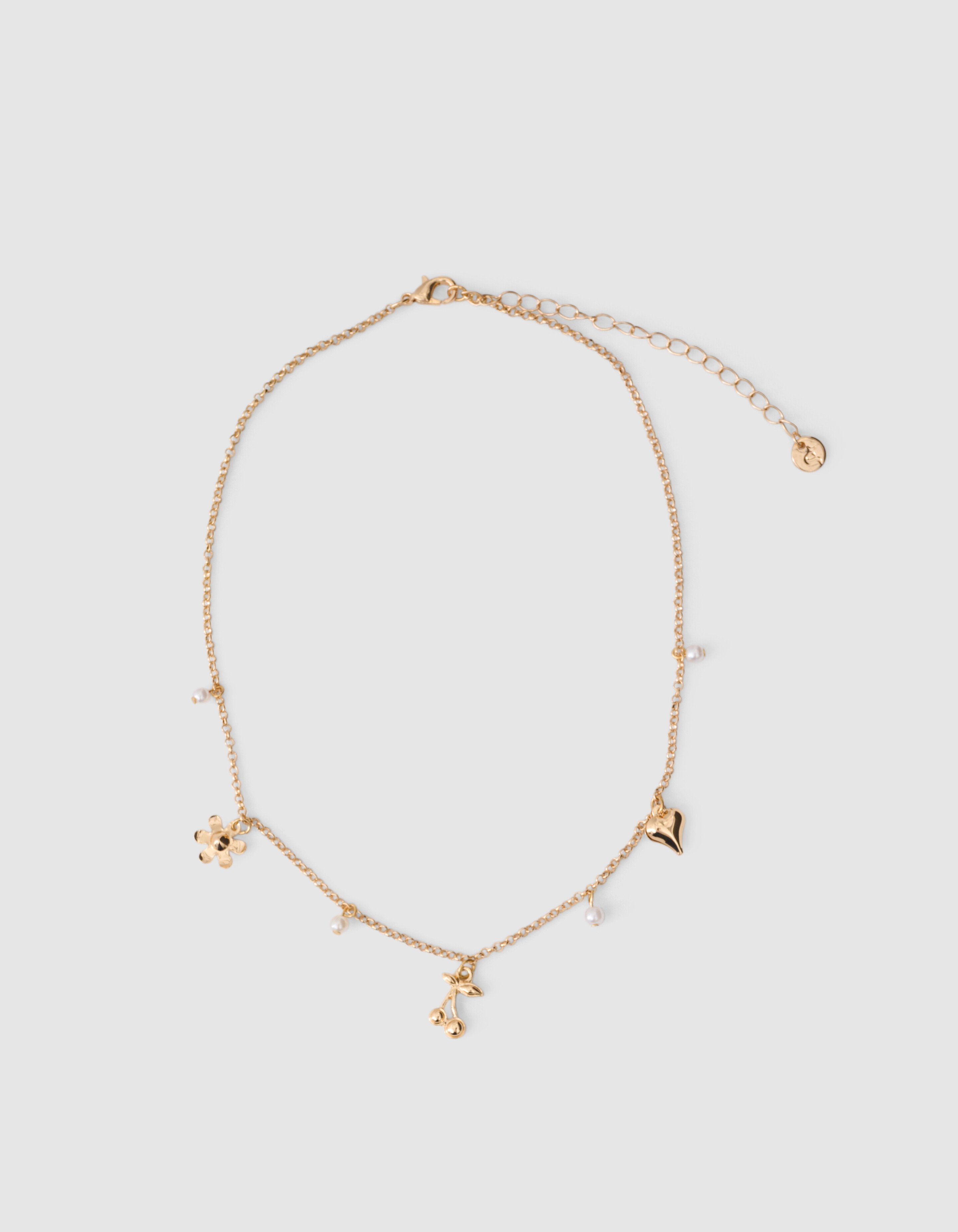 Parel Charm Ketting Goud SHOEBY ACCESSOIRES