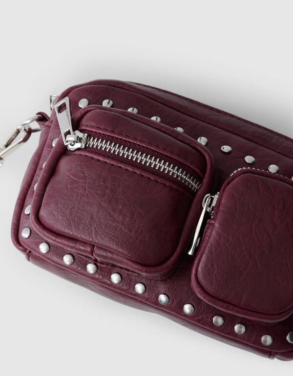 Studs Pocket Tas Donkerrood SHOEBY ACCESSOIRES
