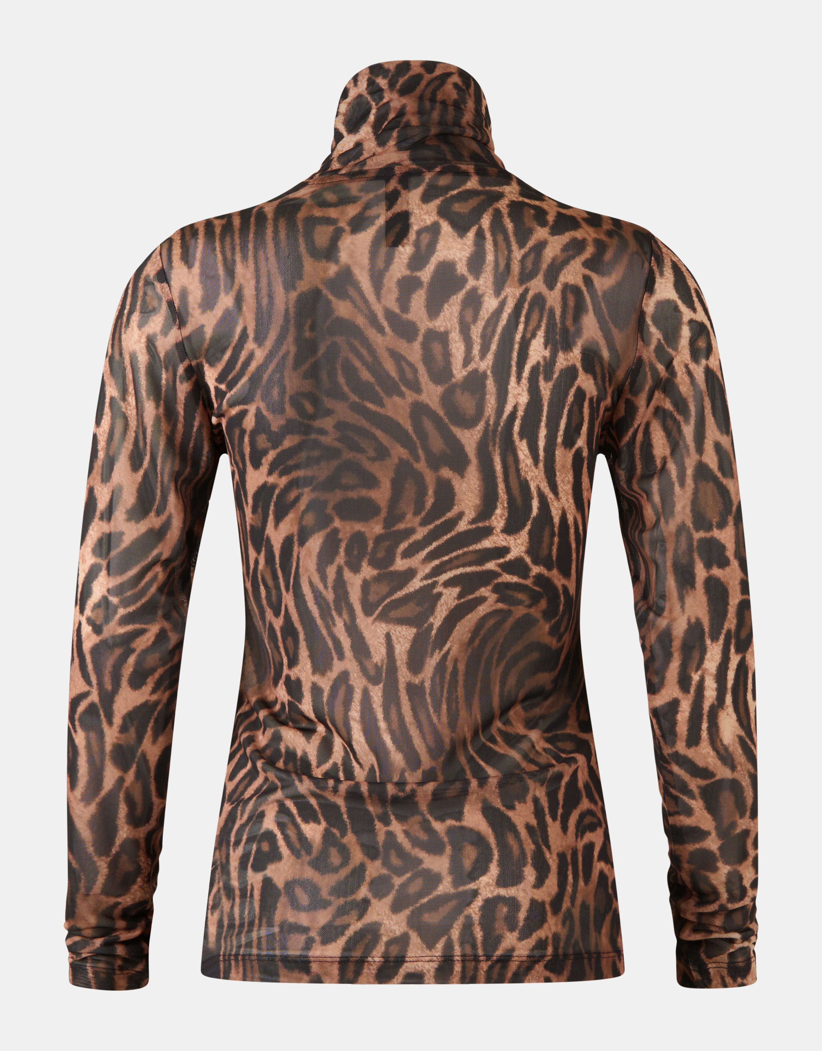 Leopard Print Mesh Top Bruin SHOEBY WOMEN