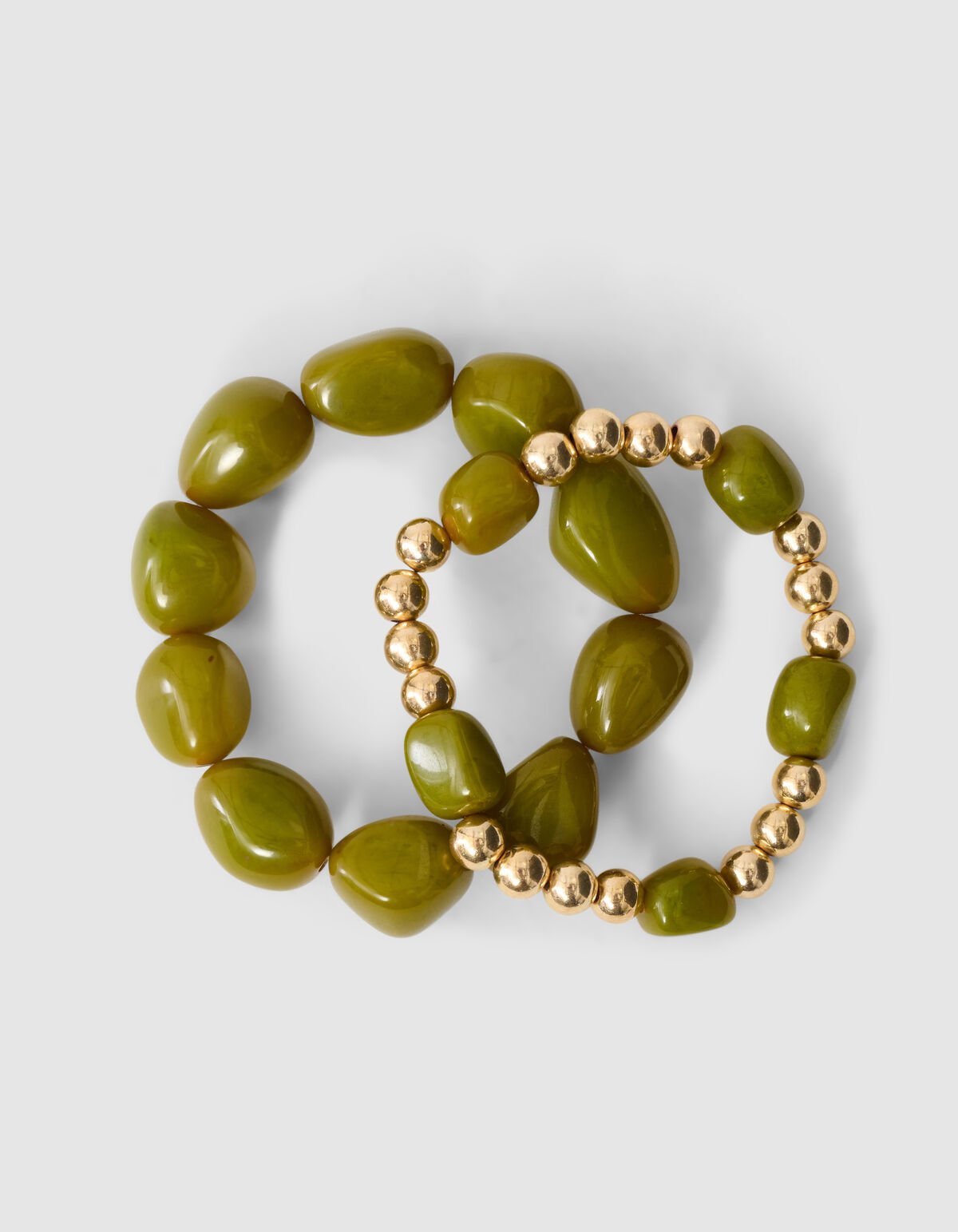 Beaded Armbanden Set Donkergroen SHOEBY ACCESSOIRES