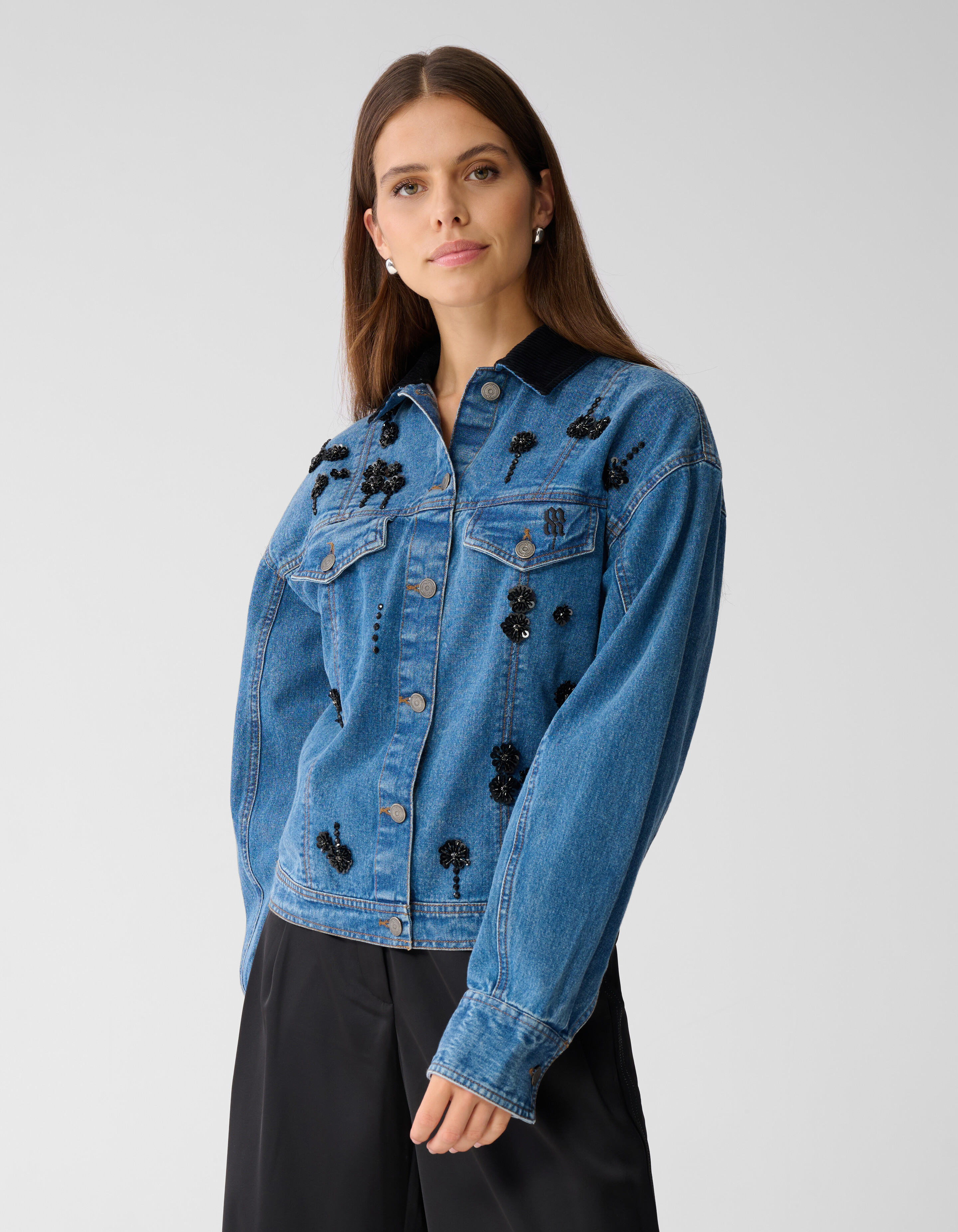 Embellished Denim Jack Blauw By Mieke SHOEBY WOMEN