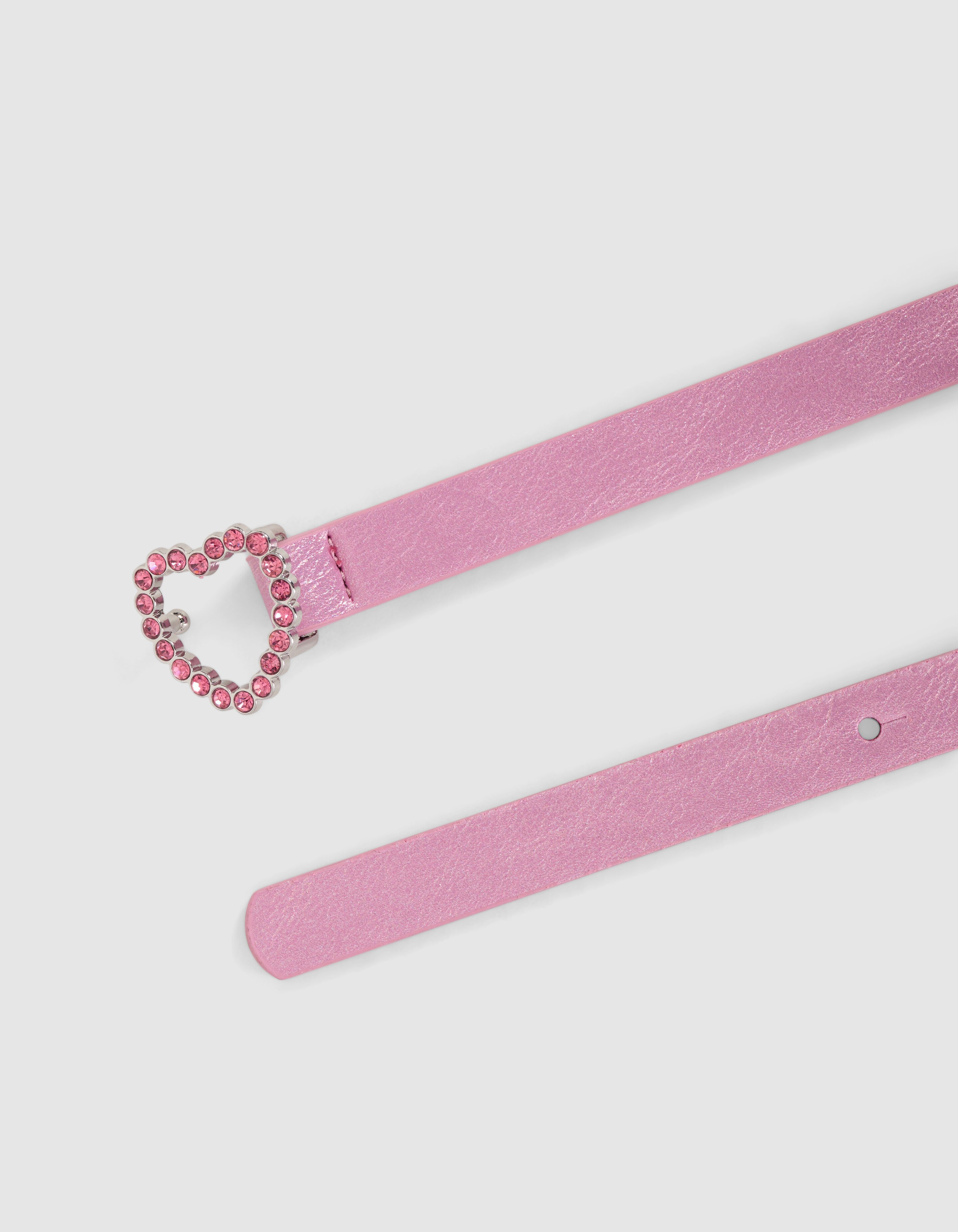 Strass Heart Riem Lichtroze SHOEBY ACCESSOIRES
