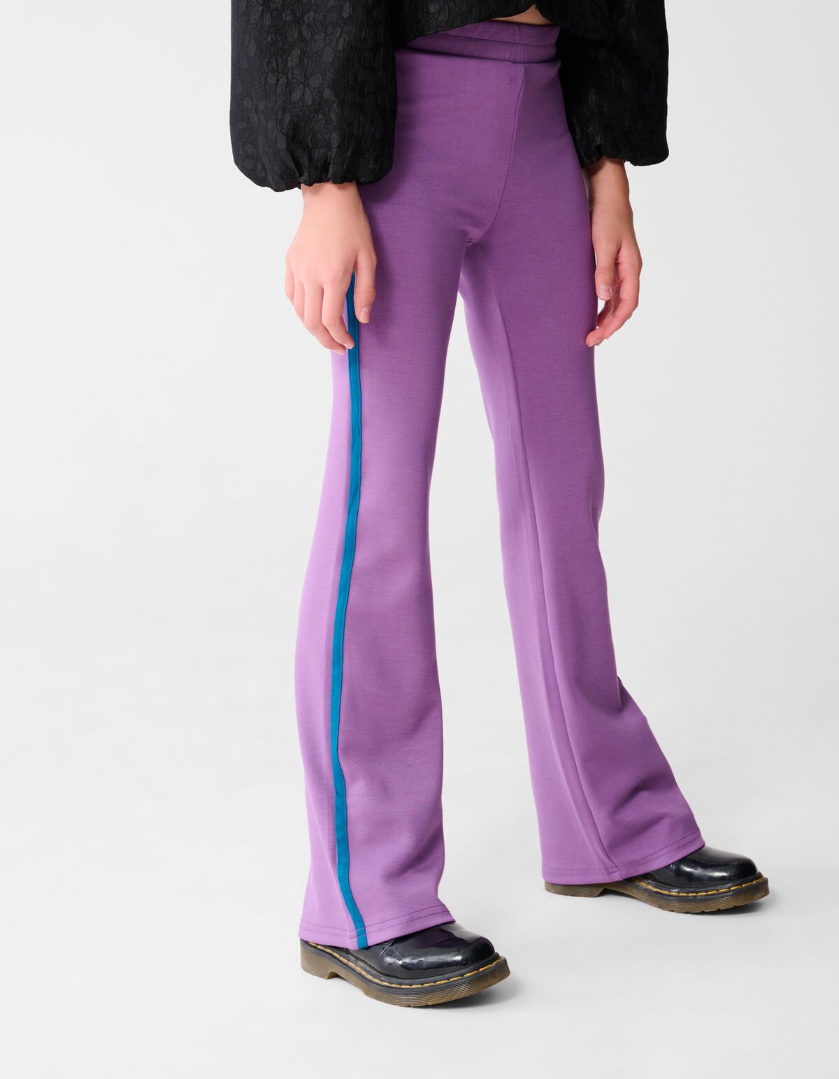 Sporty Flared Broek Donkerpaars SHOEBY GIRLS