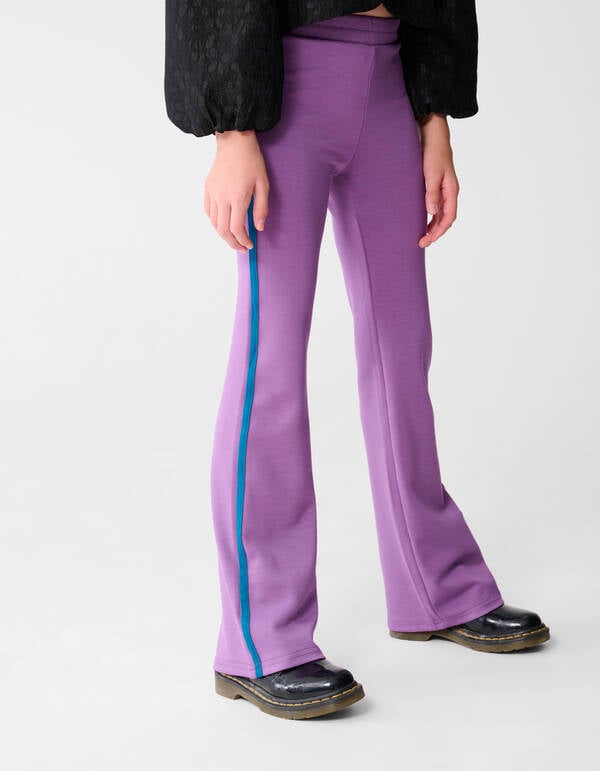 Sporty Flared Broek Donkerpaars SHOEBY GIRLS