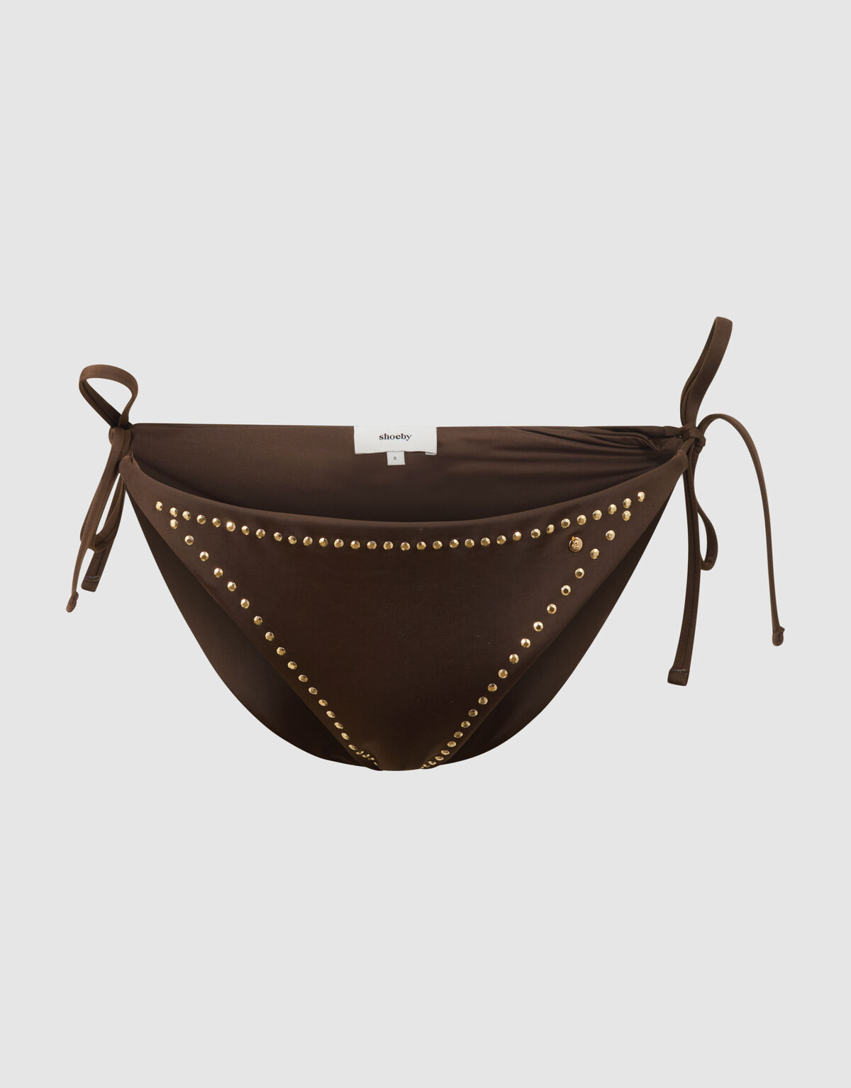 Studs Bikini Broekje Donkerbruin SHOEBY ACCESSOIRES