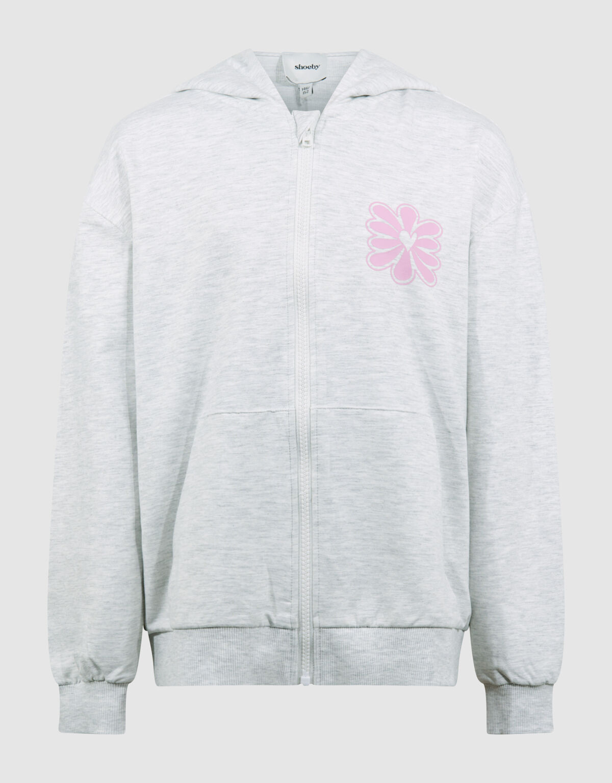 Bloem Artwork Vest Lichtgrijs SHOEBY GIRLS