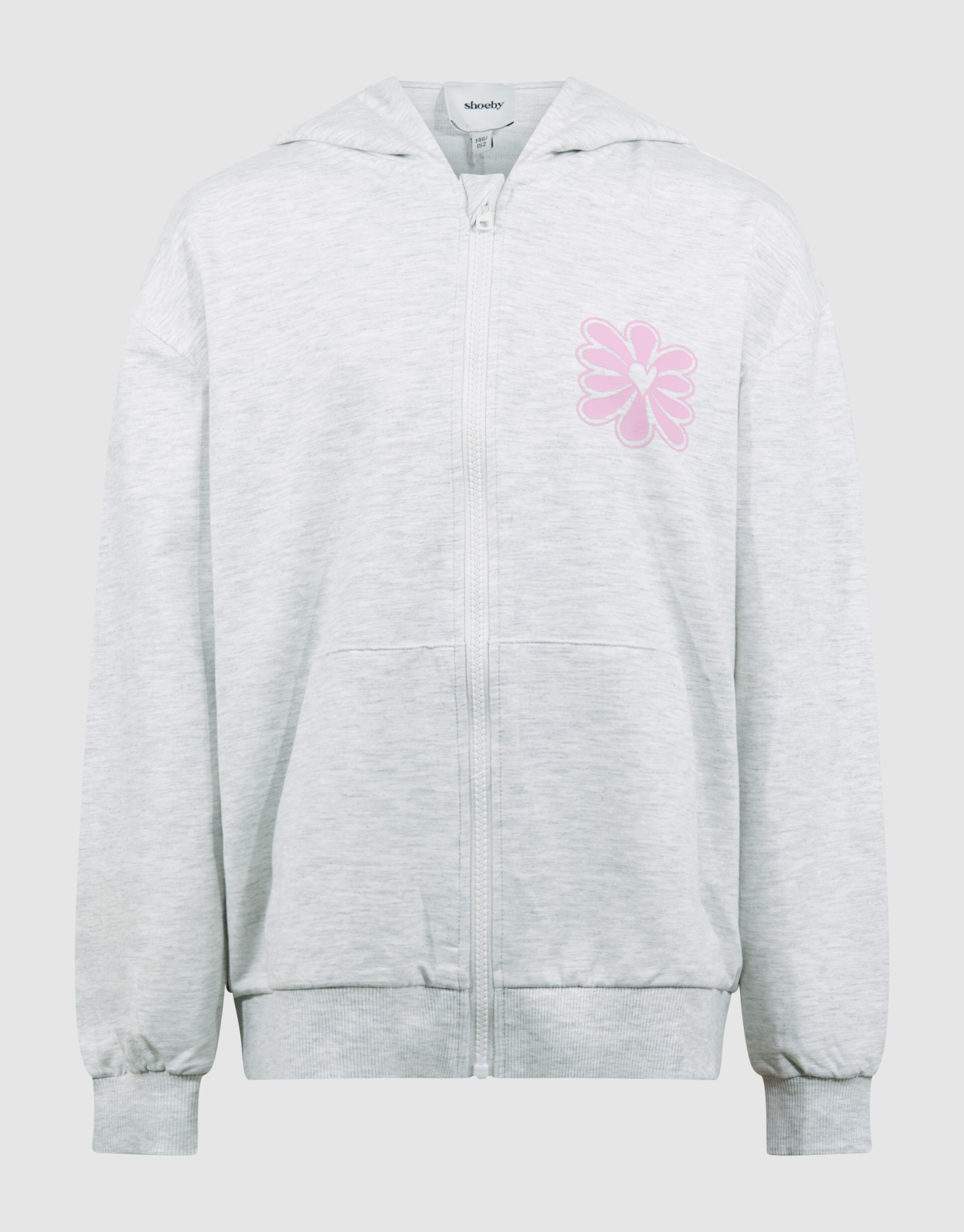 Bloem Artwork Vest Lichtgrijs SHOEBY GIRLS