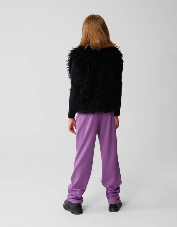 Sporty Wide Leg Broek Paars SHOEBY GIRLS