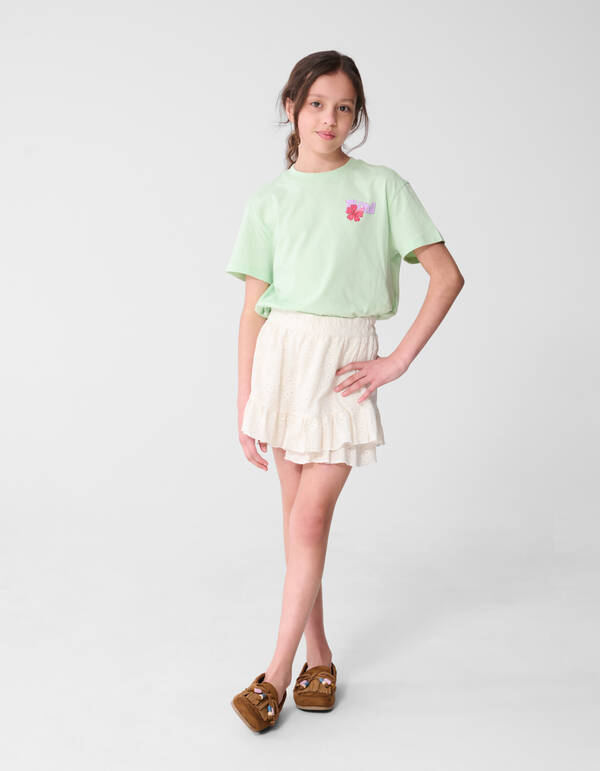 Aloha Artwork T-shirt Lichtgroen SHOEBY GIRLS