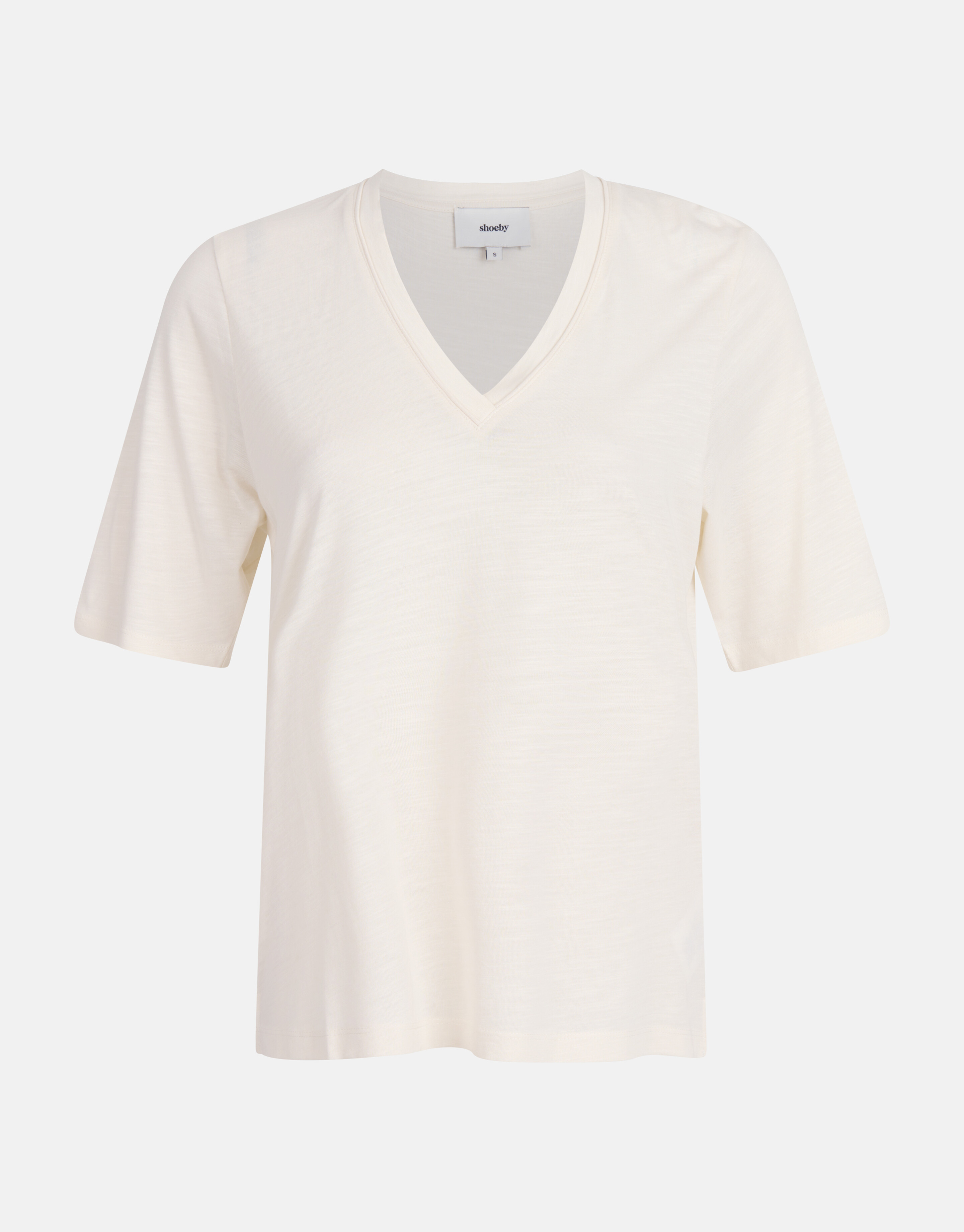 Basis V-hals T-shirt Wit SHOEBY WOMEN