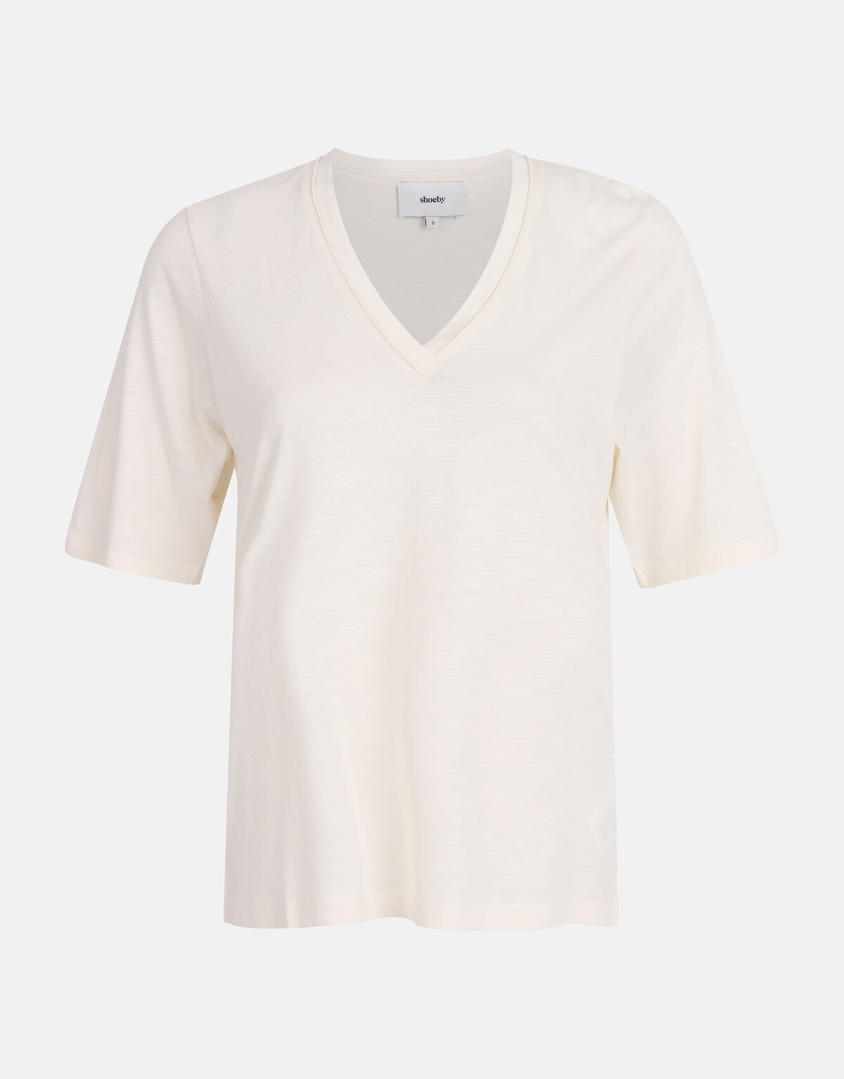 Basis V-hals T-shirt Wit SHOEBY WOMEN