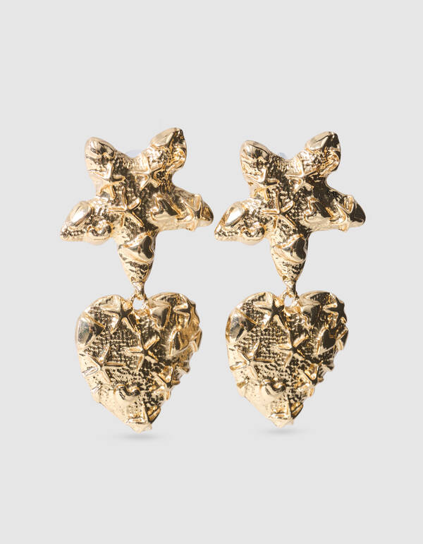Star Heart Oorbellen Goud SHOEBY ACCESSOIRES