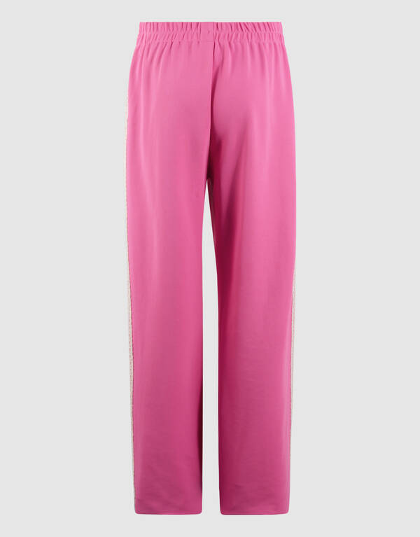 Sporty Wide Leg Broek Roze SHOEBY GIRLS