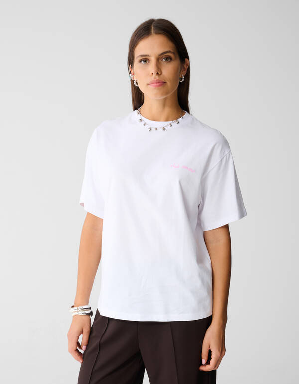 Cocktail Artwork T-shirt Wit SHOEBY WOMEN