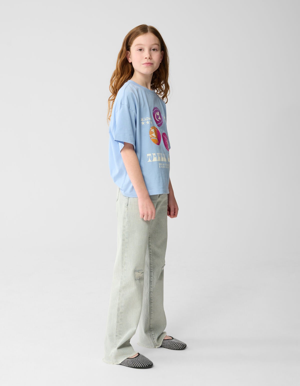 Destroy Straight Fit Jeans Lichtgrijs SHOEBY GIRLS