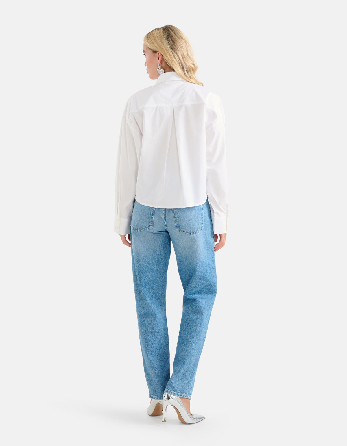 Cropped Blouse Wit SHOEBY WOMEN