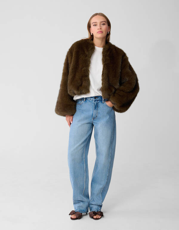 Faux Fur Jack Donkerbruin By Monica SHOEBY WOMEN