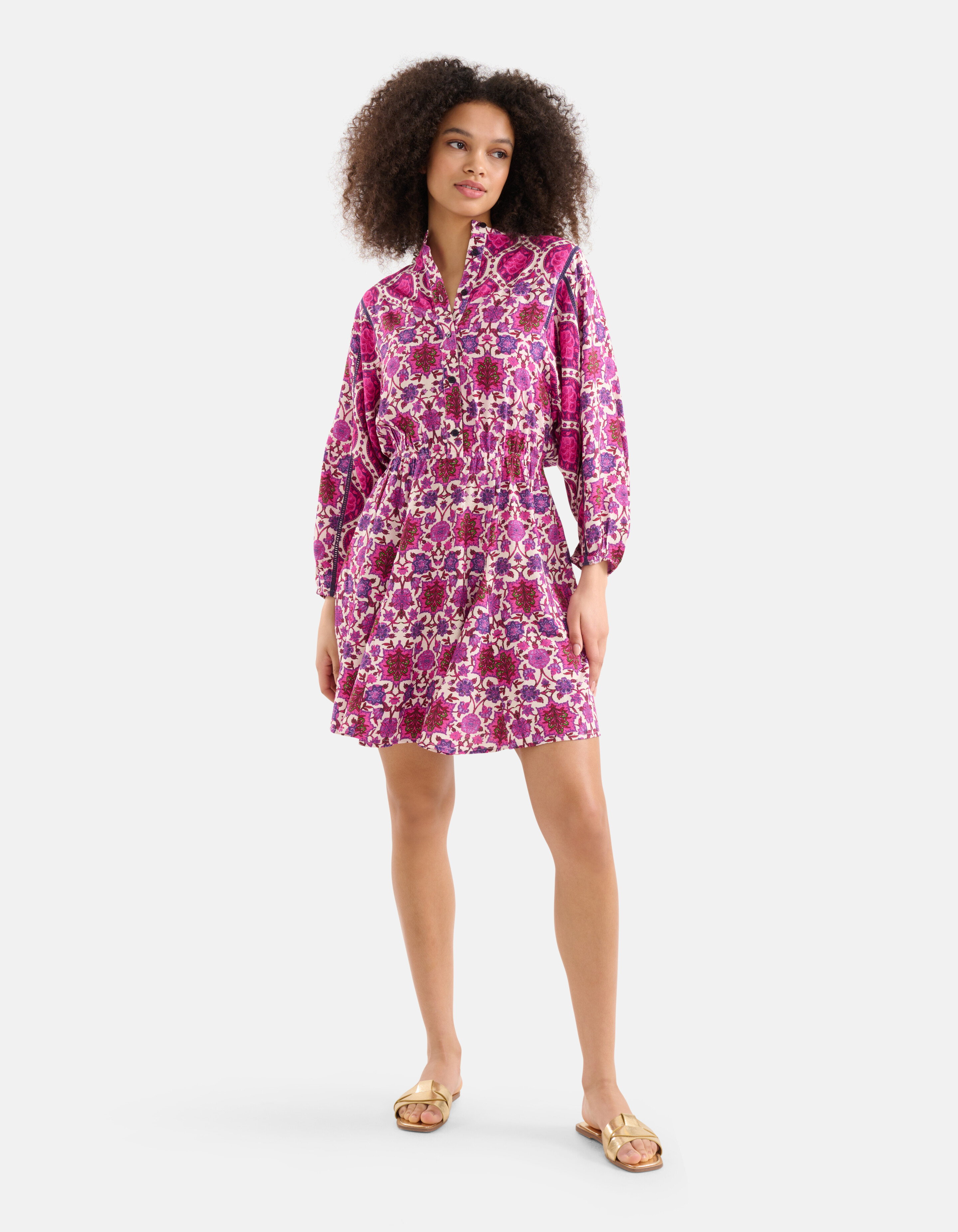Grafische Print Jurk Paars SHOEBY WOMEN
