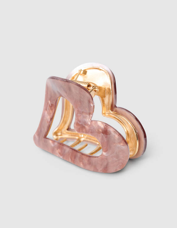 Heart Haarclip Lichtbruin SHOEBY ACCESSOIRES