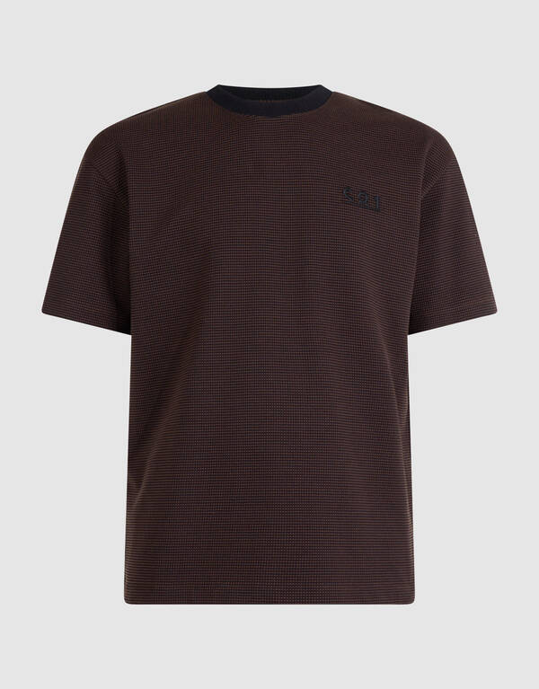 Honeycomb T-shirt Donkerbruin SHOEBY MEN