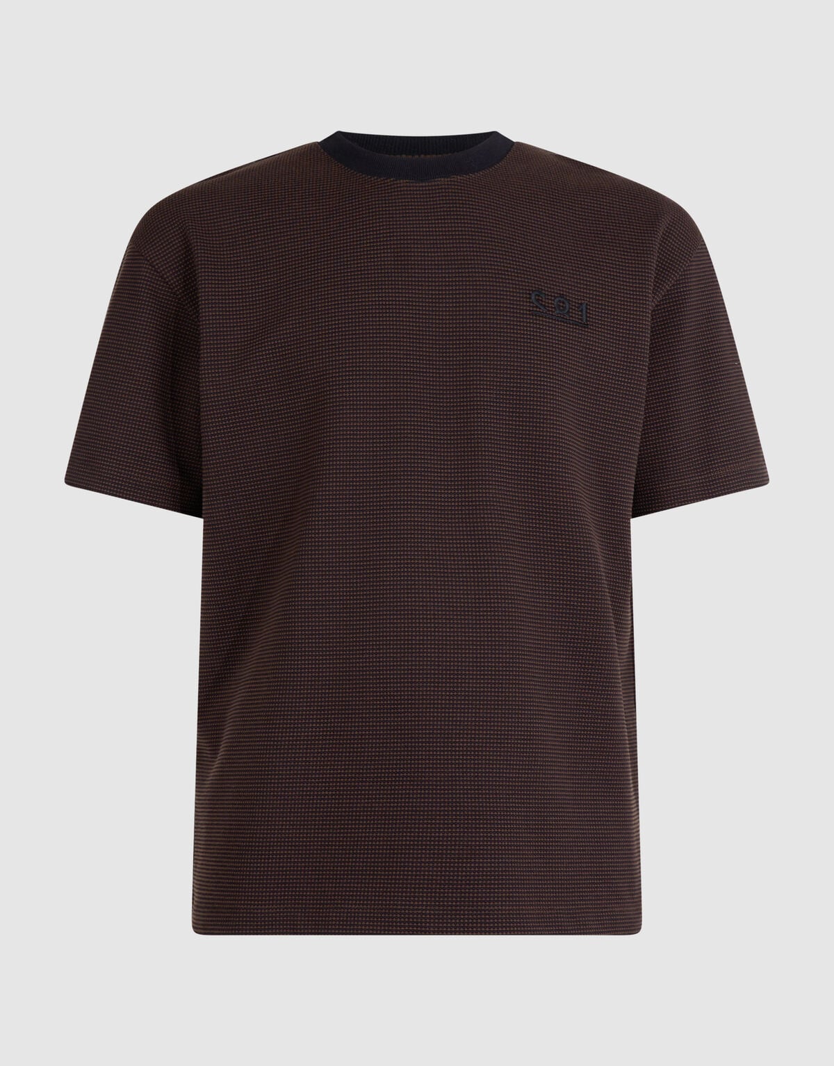 Honeycomb T-shirt Donkerbruin SHOEBY MEN