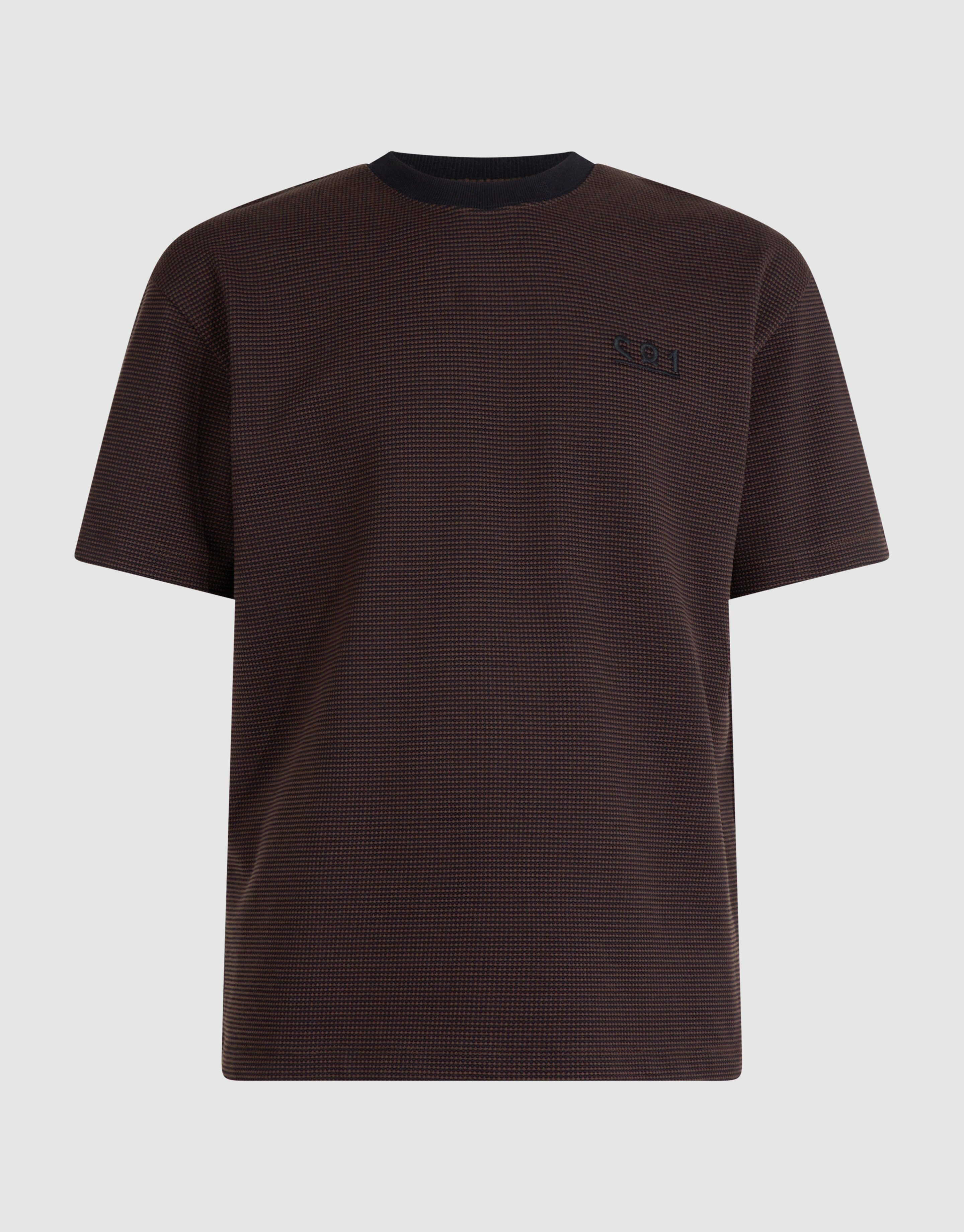 Honeycomb T-shirt Donkerbruin SHOEBY MEN