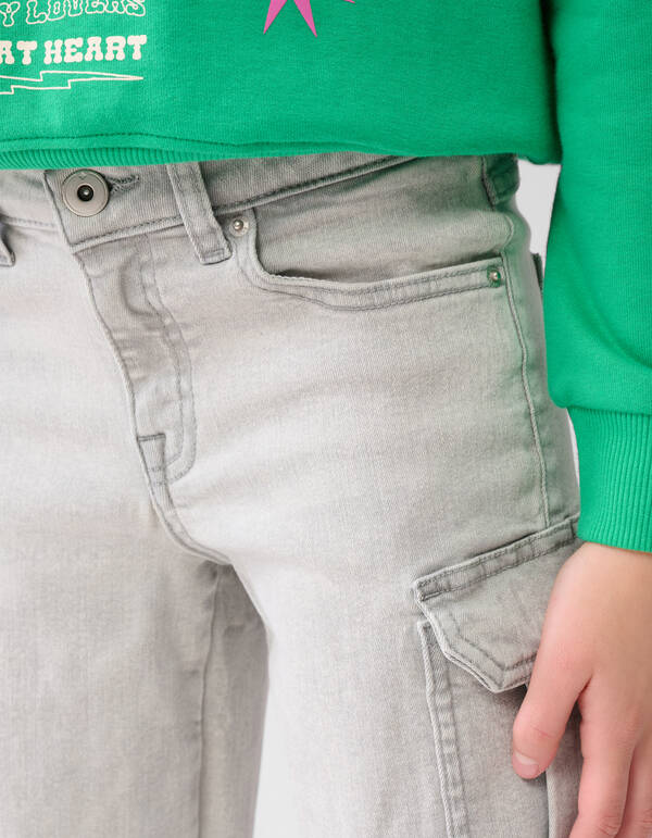 Pocket Straight Fit Jeans Grijs SHOEBY GIRLS