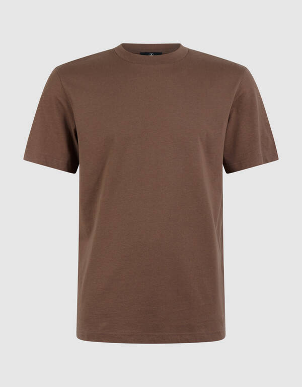 Dotted Artwork T-shirt Donkerbruin SHOEBY MEN