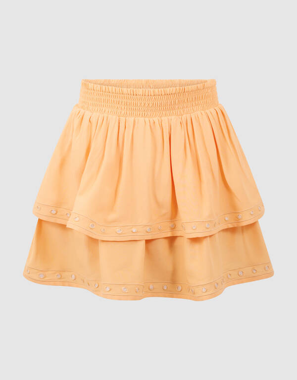 Ruffle Mirror Mini Rok Lichtoranje SHOEBY GIRLS