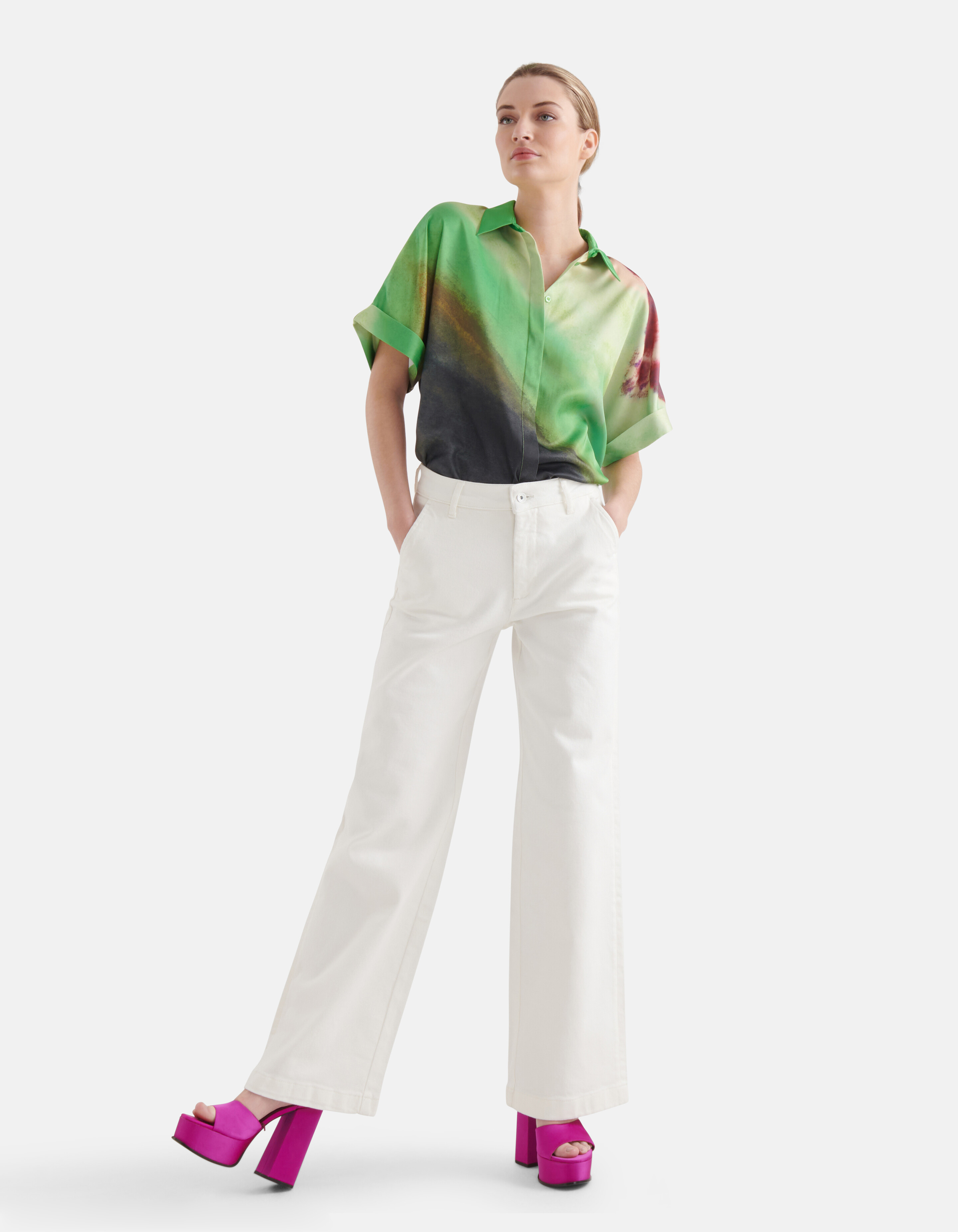 Wide Leg Jeans Gebroken Wit SHOEBY WOMEN