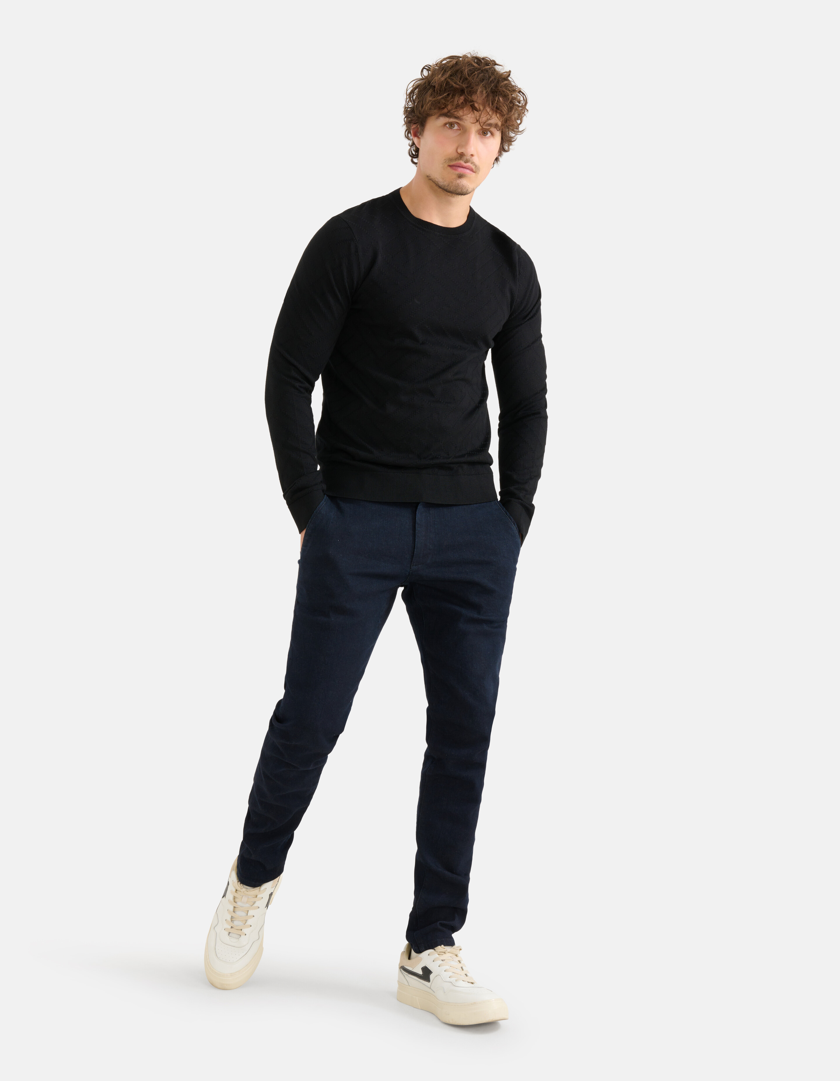 Diagonaal Trui Zwart SHOEBY MEN