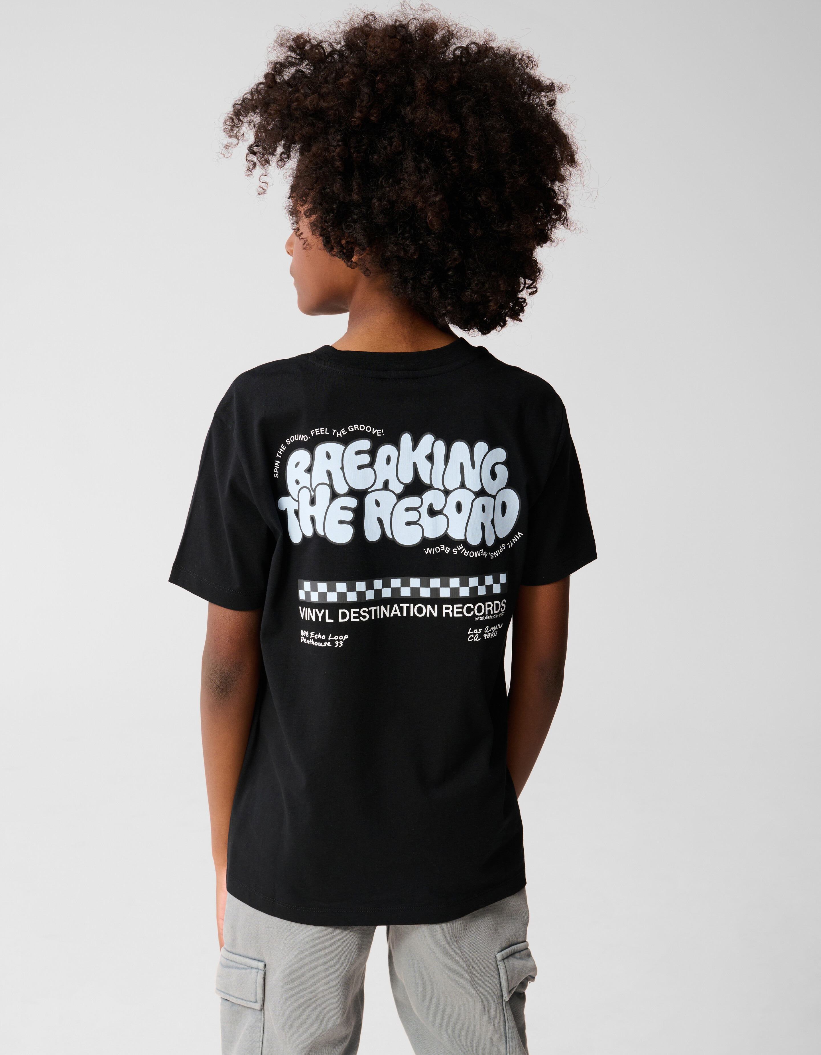 Breaking Artwork T-shirt Zwart SHOEBY BOYS
