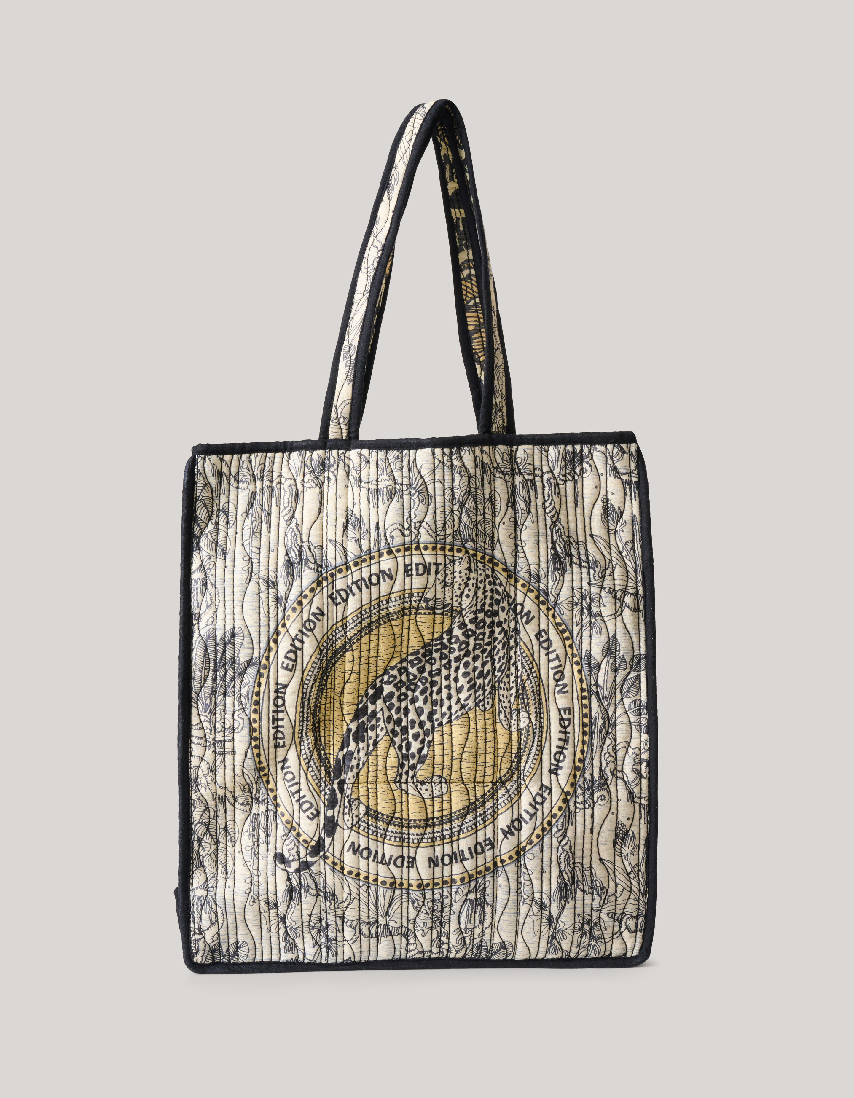 Reversible Printed Shopper Gebroken Wit/Zwart SHOEBY ACCESSOIRES