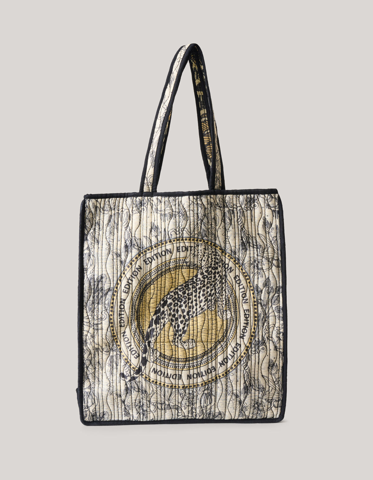 Reversible Printed Shopper Gebroken Wit/Zwart SHOEBY ACCESSOIRES