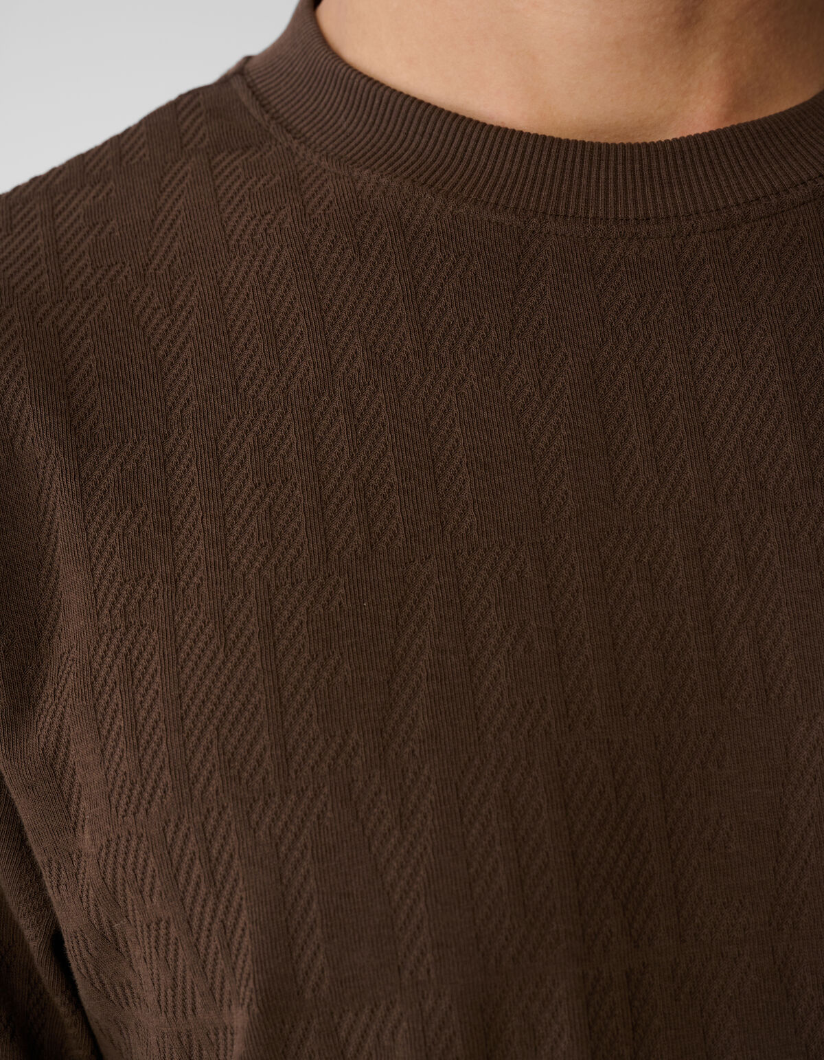 Eighty One Text T-shirt Donkerbruin SHOEBY MEN