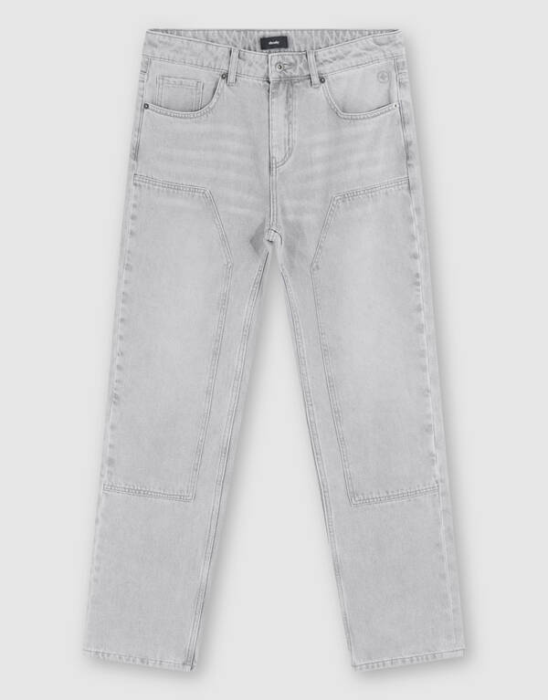 Loose Tapered Fit Jeans Lichtgrijs L32 SHOEBY MEN