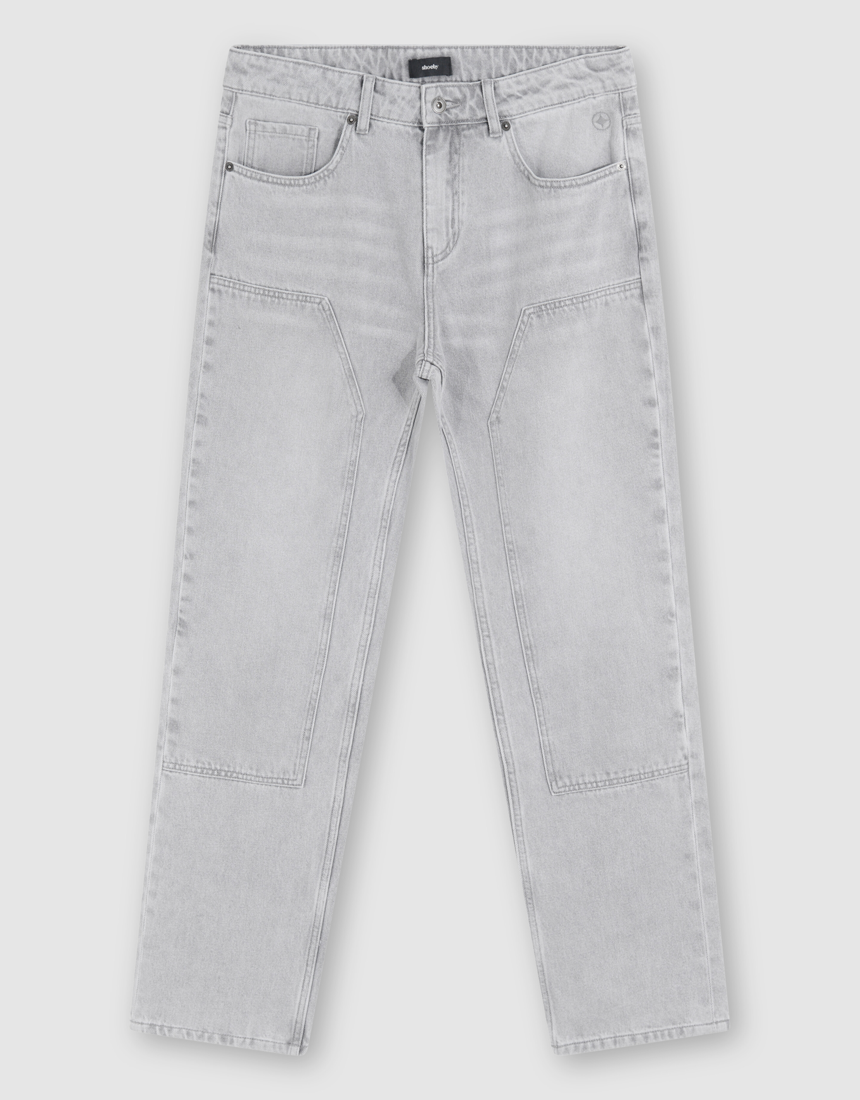 Loose Tapered Fit Jeans Lichtgrijs L32 SHOEBY MEN