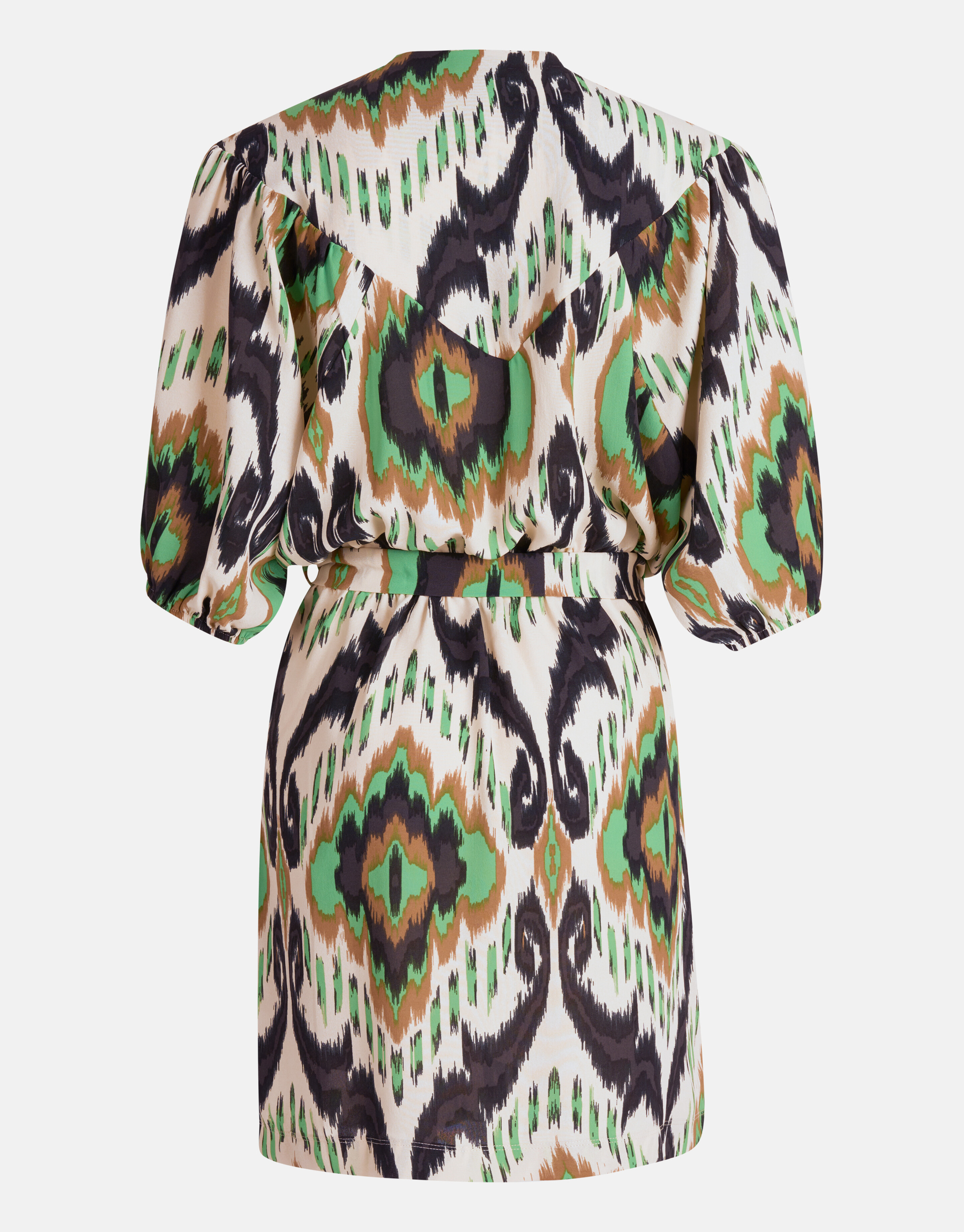 Grafische Print Jurk Groen SHOEBY WOMEN