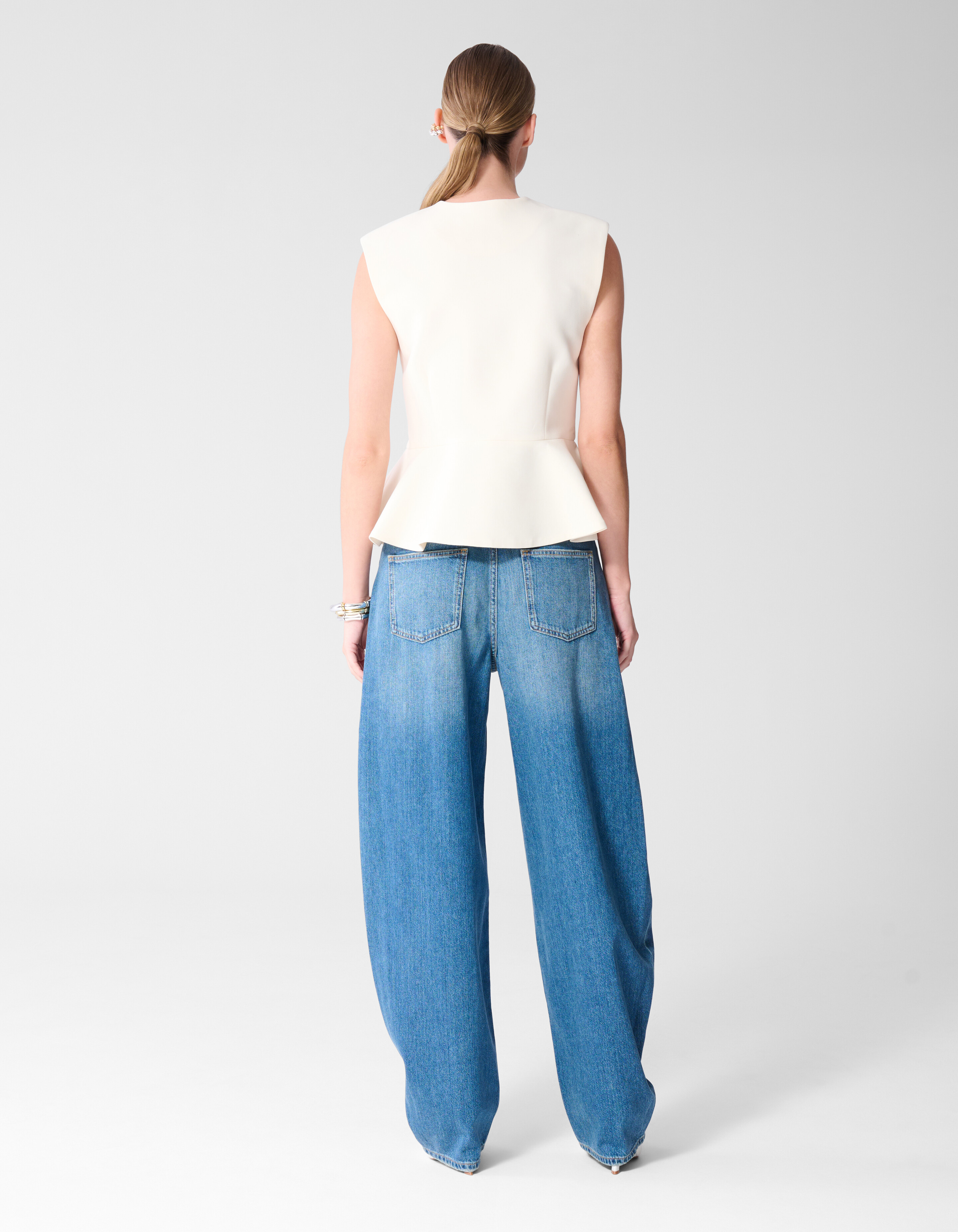 Peplum Gilet Wit SHOEBY WOMEN