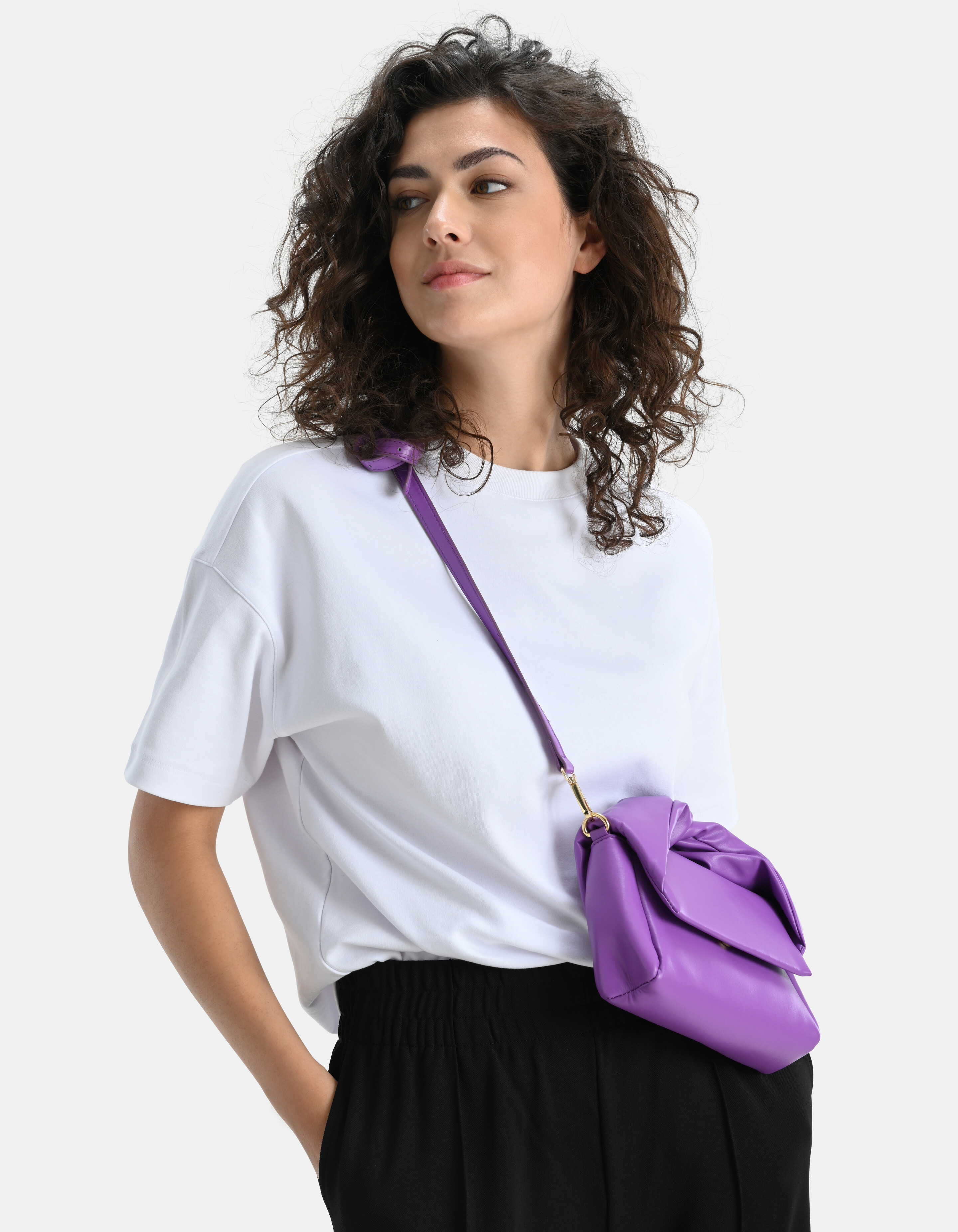 Small Twisted Tas Paars SHOEBY ACCESSOIRES