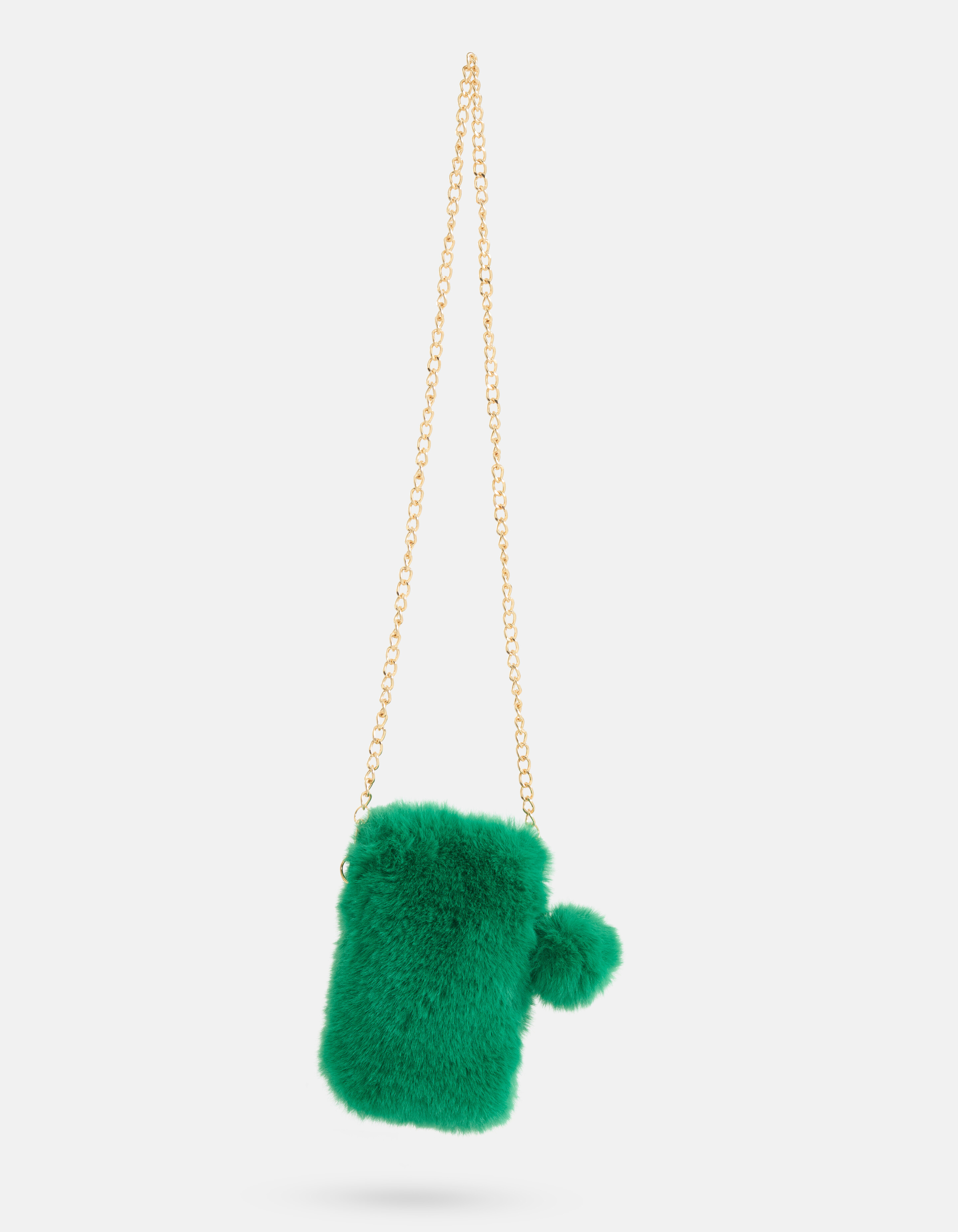 Faux Fur Telefoontas Groen SHOEBY ACCESSOIRES