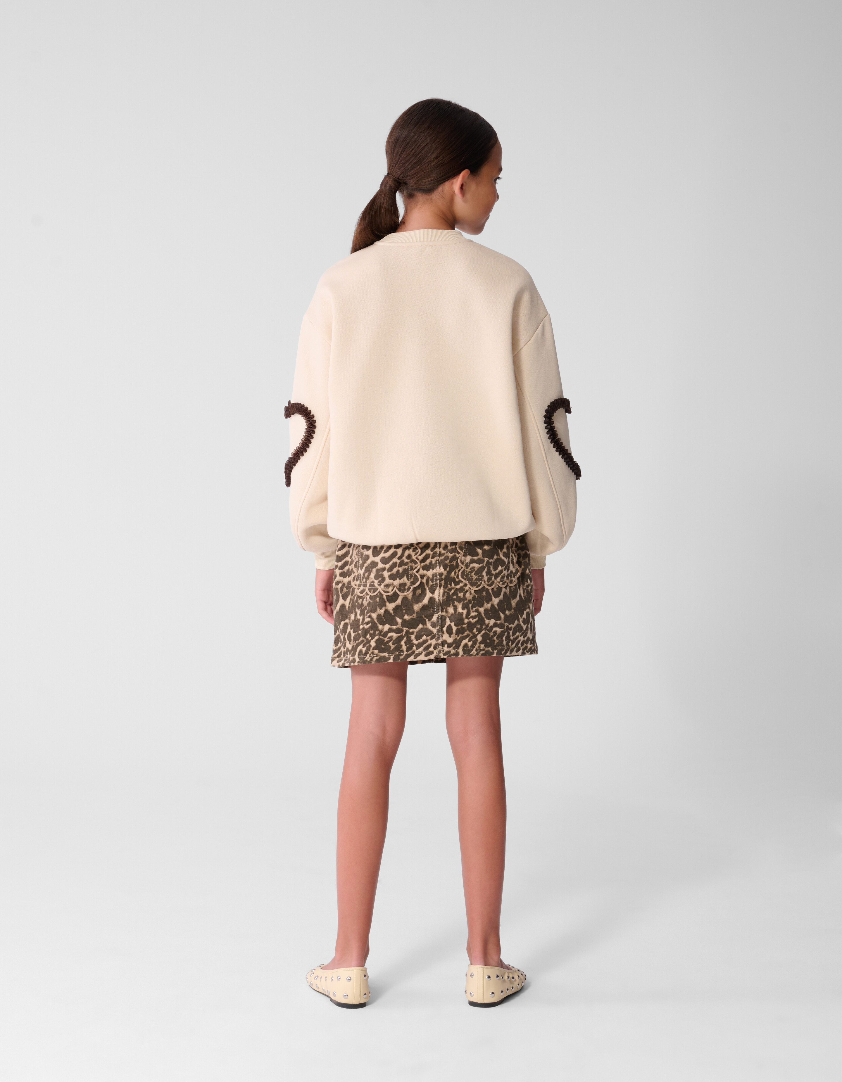 Velvet Leopard Mini Rok Bruin SHOEBY GIRLS
