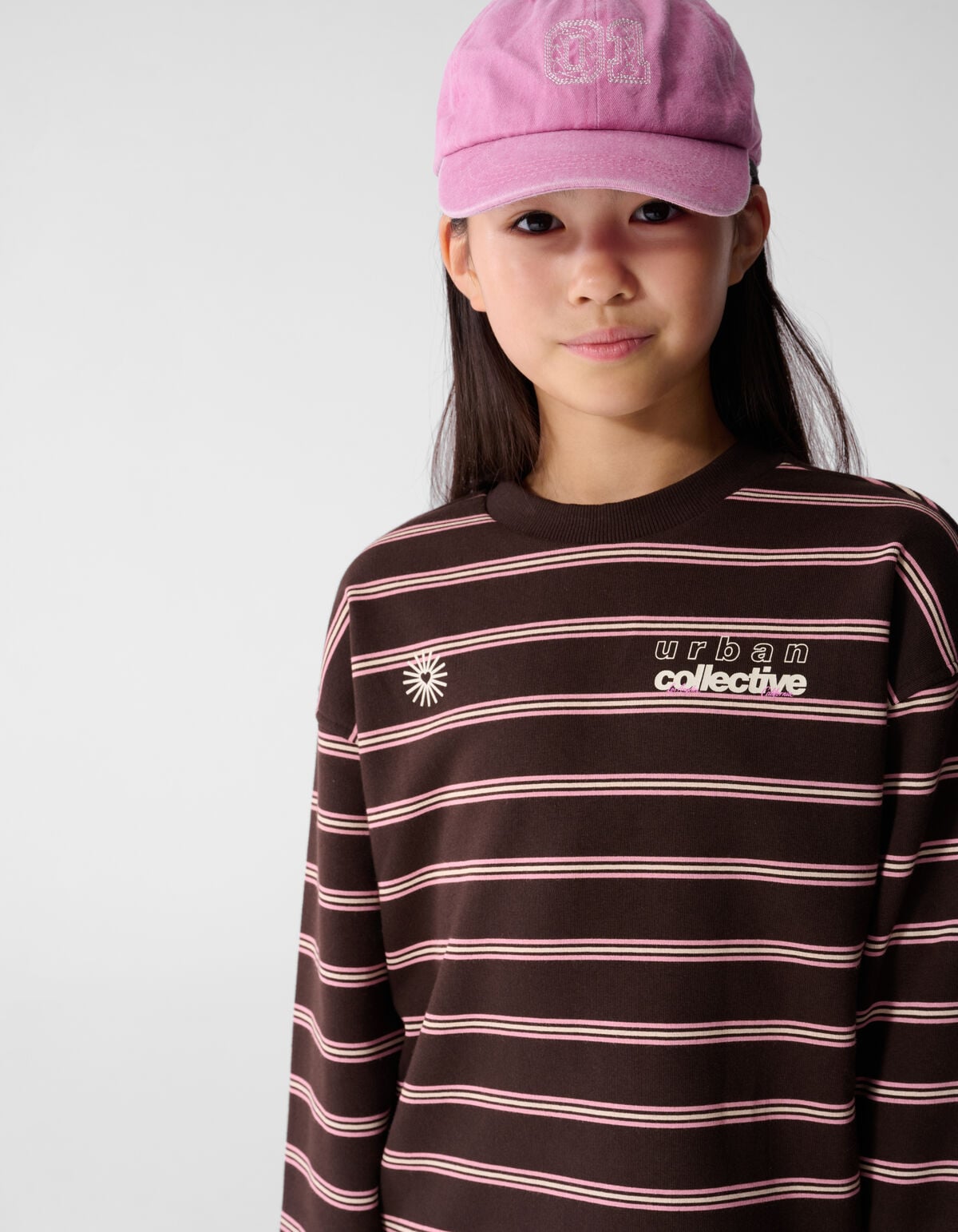 Oversized Gestreepte Sweater Bruin SHOEBY GIRLS