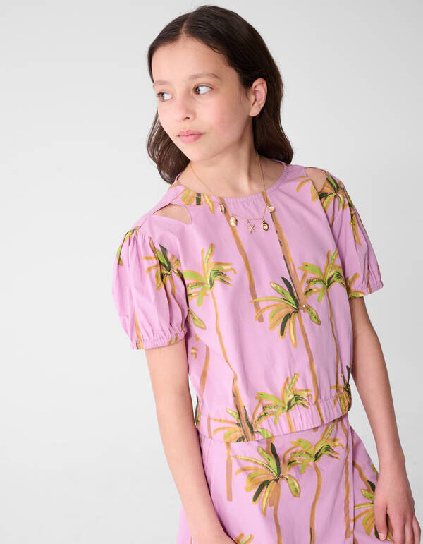 Palm Sequin Top Lichtpaars SHOEBY GIRLS